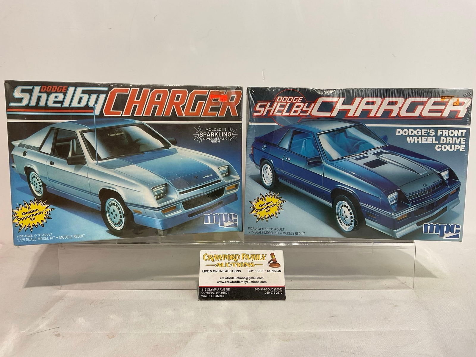 Pair of Sealed Model Kits, 1:25 Scale, MPC Pair of Dodge Shelby Chargers (1 of 5)