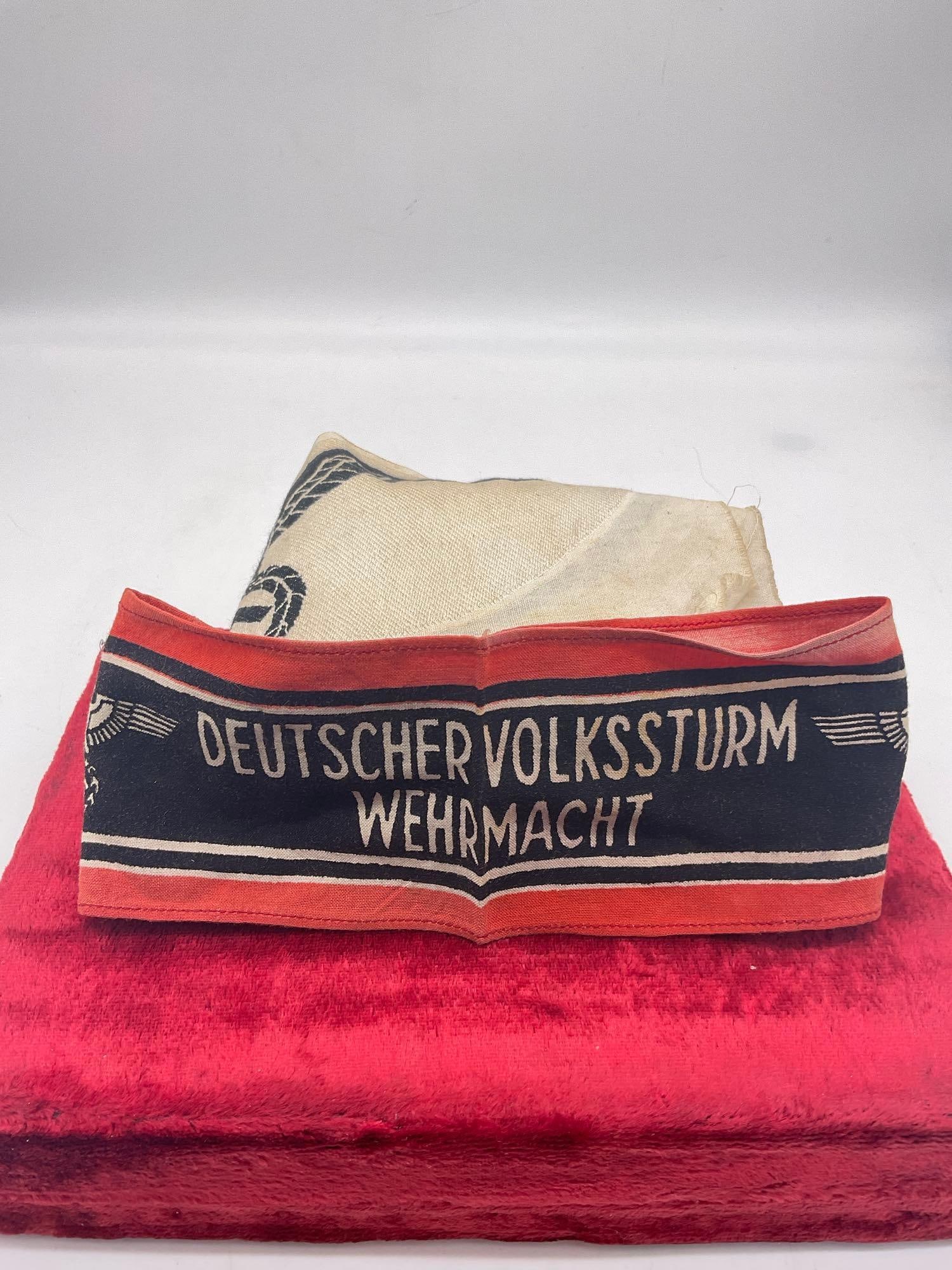 WWII German People's Army armband Deutscher Volkssturm Wehrmacht & German WWII patch (1 of 3)