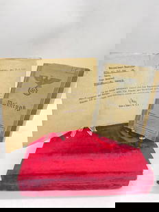 Rare WWII Germany Letter, medal and military papers to a Father, of his Son (KIA) 1942: RARE set of military papers from 39-42 with medal and certificate issued posthumously for a son who was killed in action, along with the letter to the father/family. Good cond, clear writing, see pics