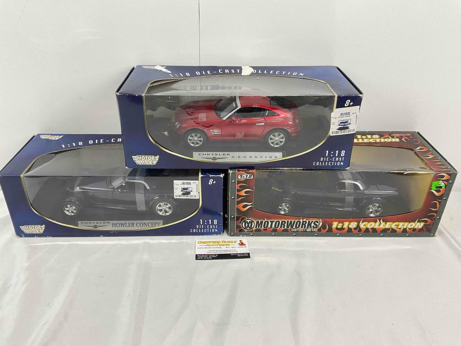 3 pcs 1:18 Scale Die Cast Model Cars from Motor Max & Motorworks. Very Good Condition. (1 of 6)