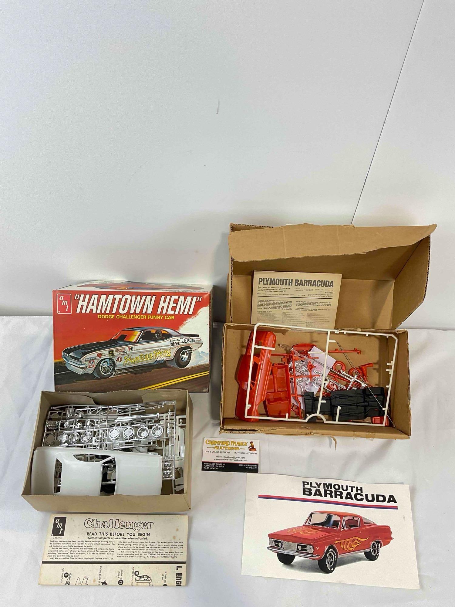 2 pcs Vintage Unassembled Model Car Kits, 1x AMT & 1x Young Model Builders Club. See pics. (1 of 7)