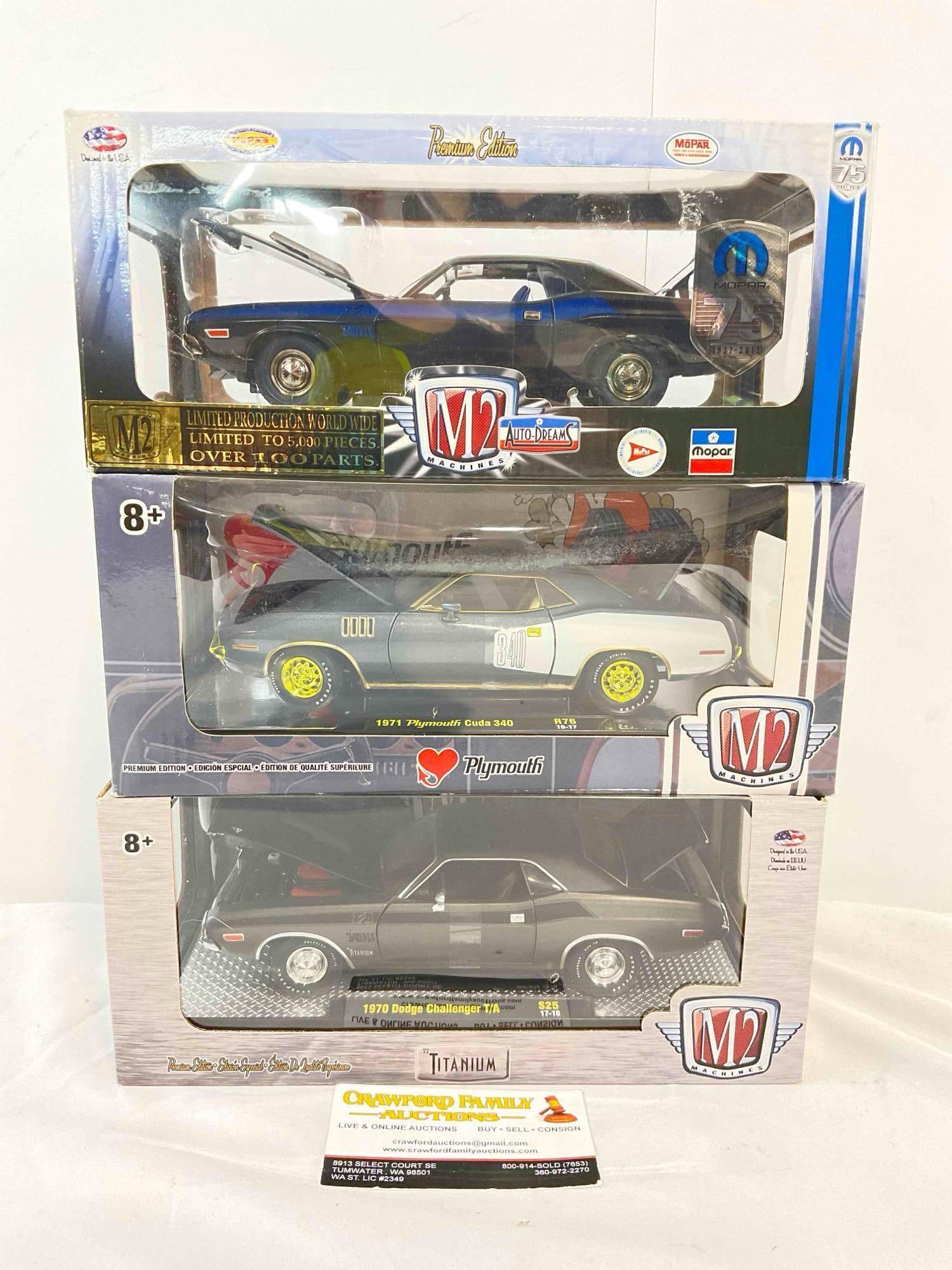 3 pcs NIB M2 Machines 1:24 Scale Die Cast Model Cars. Excellent Condition. See pics. (1 of 7)