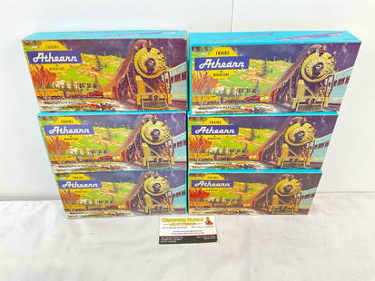 6 pcs Vintage Athearn HO Scale Model Train Freight Car Kits in Original Boxes, 2 LNIB. See pics.: 6 pcs Vintage Athearn HO Scale Model Train Freight Car Kits in Original Boxes, 2 LNIB, opened for photographs, look to have all parts, unable to verify. 4 are assembled. Opened for photographs, minor