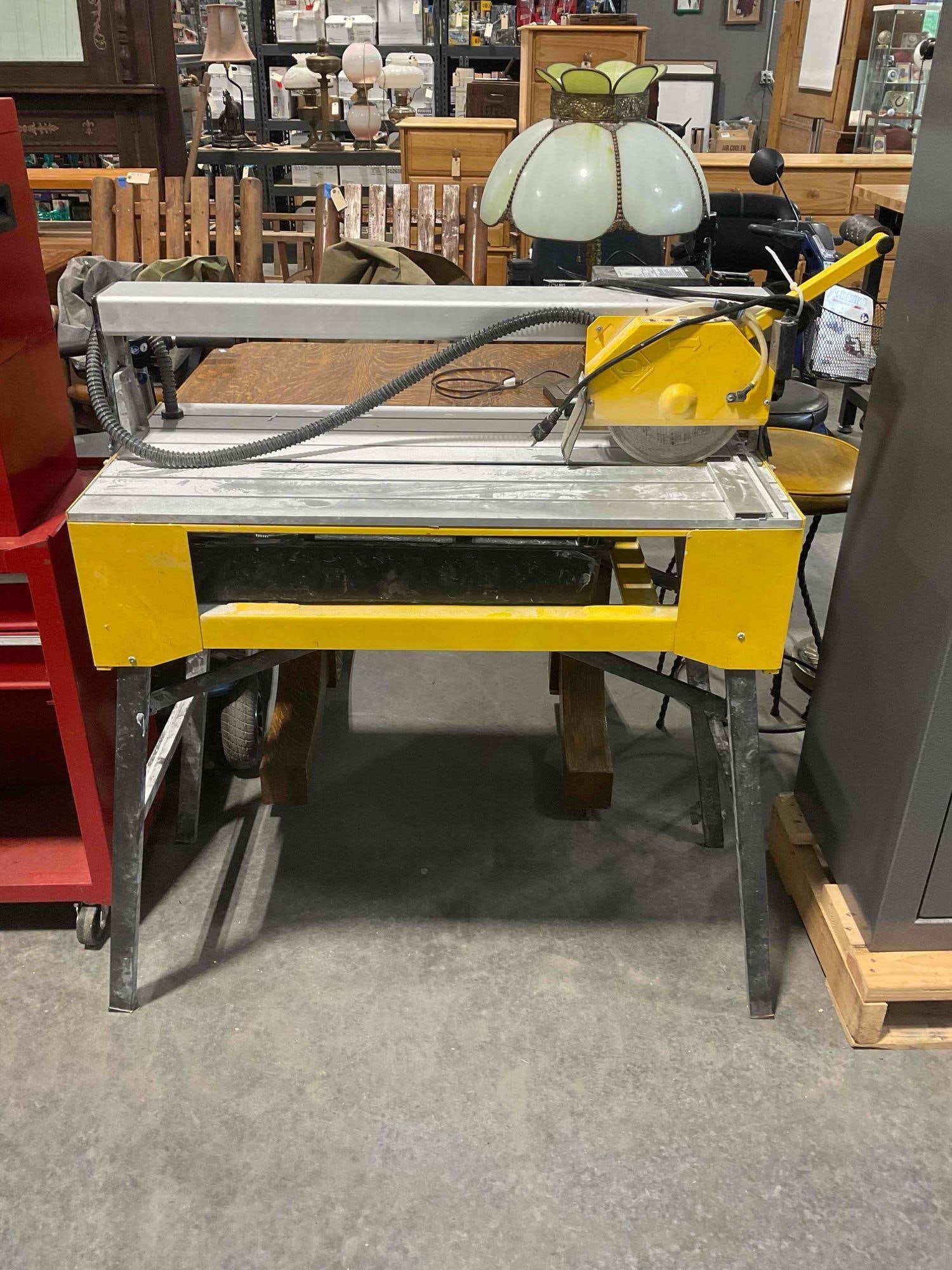 QEP 24" Bridge Saw Model 83200 tile cutter 1-1/2hp w/ water cooling system, working (1 of 4)