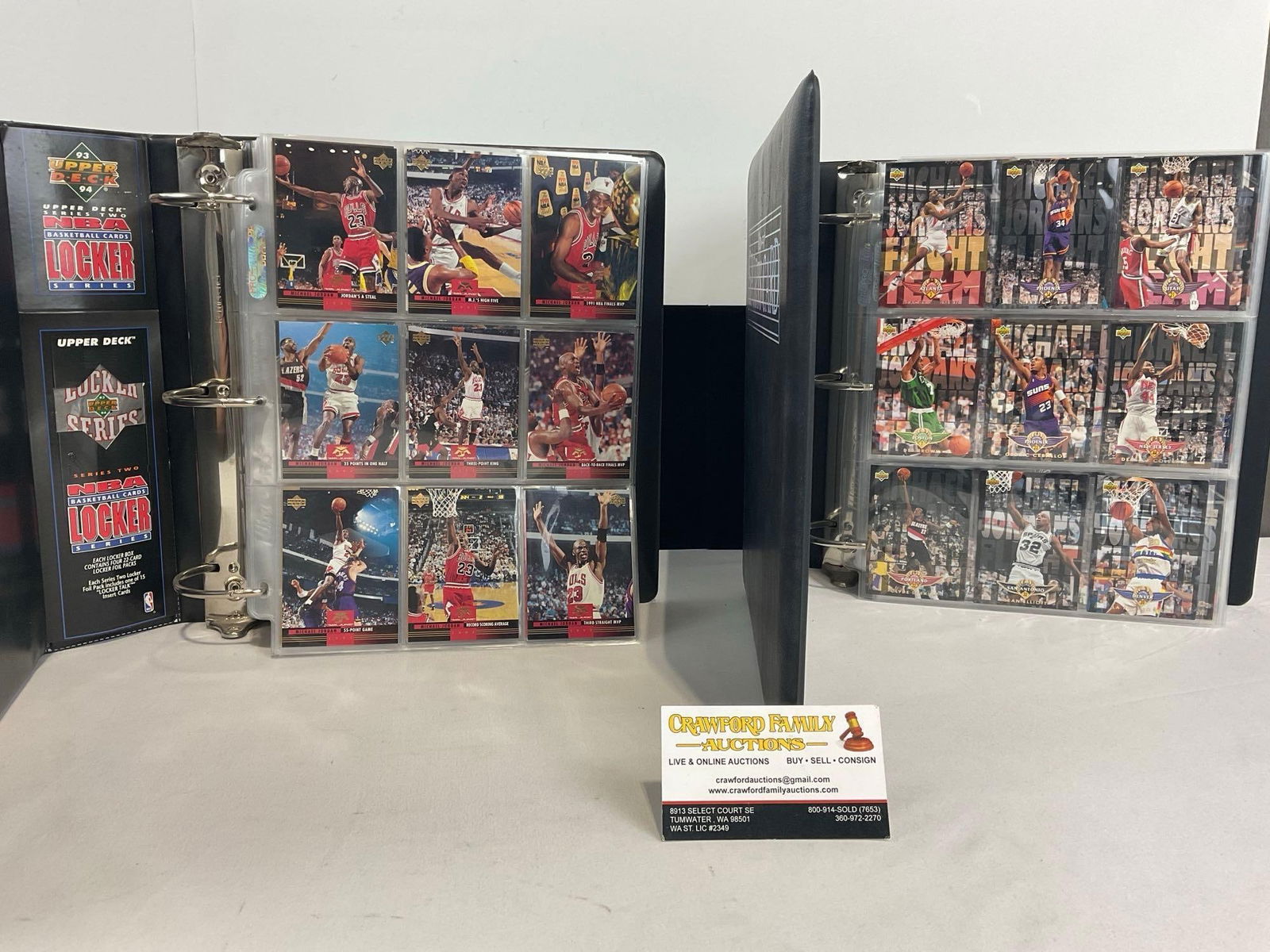 Pair of Upper Deck NBA Basketball Cards Locker Series Albums 1993-94, & more, Nice Variety (1 of 13)