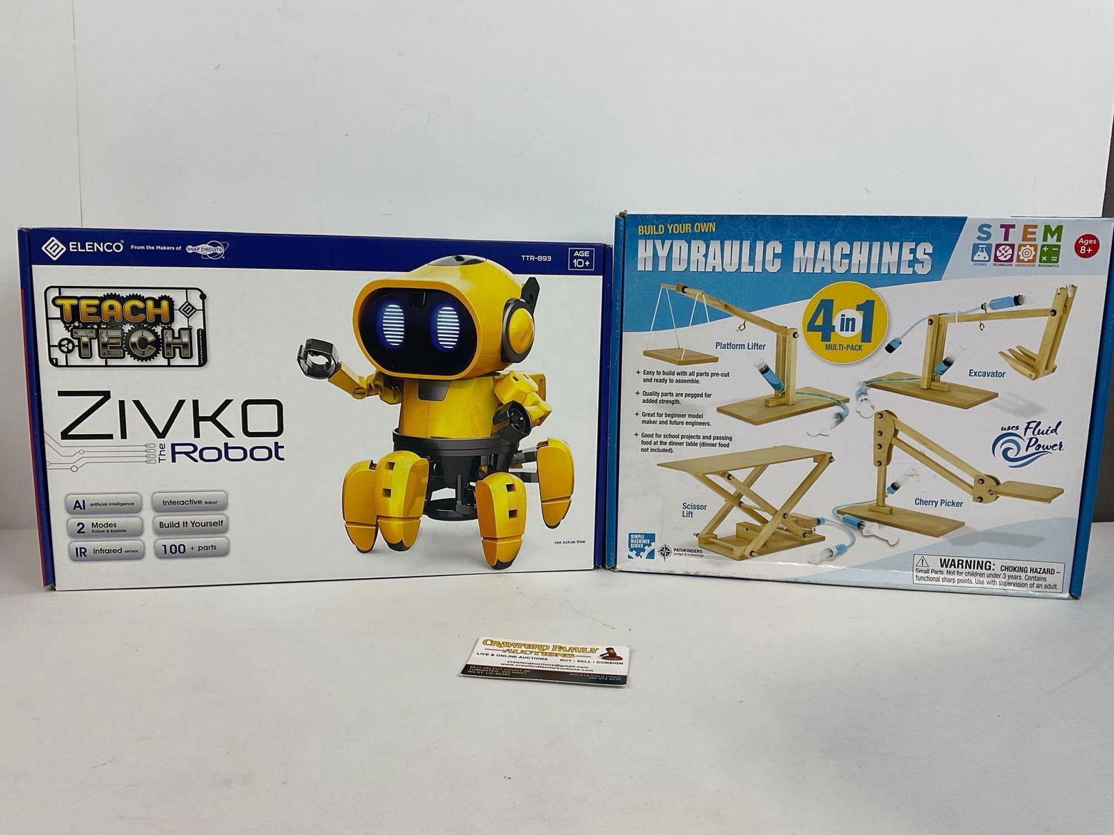 2 Sealed Educational Toys, Elenco Teach Tech Zivko Robot & STEM Hydraulic Machines Build Your Own (1 of 5)