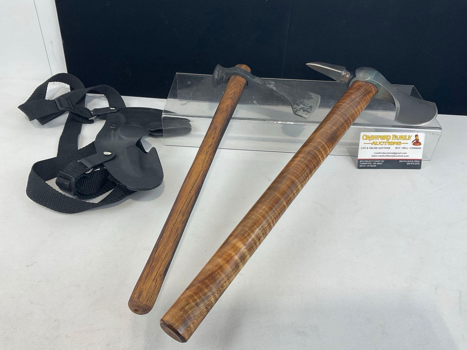 Beautiful Hatchet w/ Roasted Maple Handle & Polymer Sheath & Viking Style Hand Axe (1 of 4)