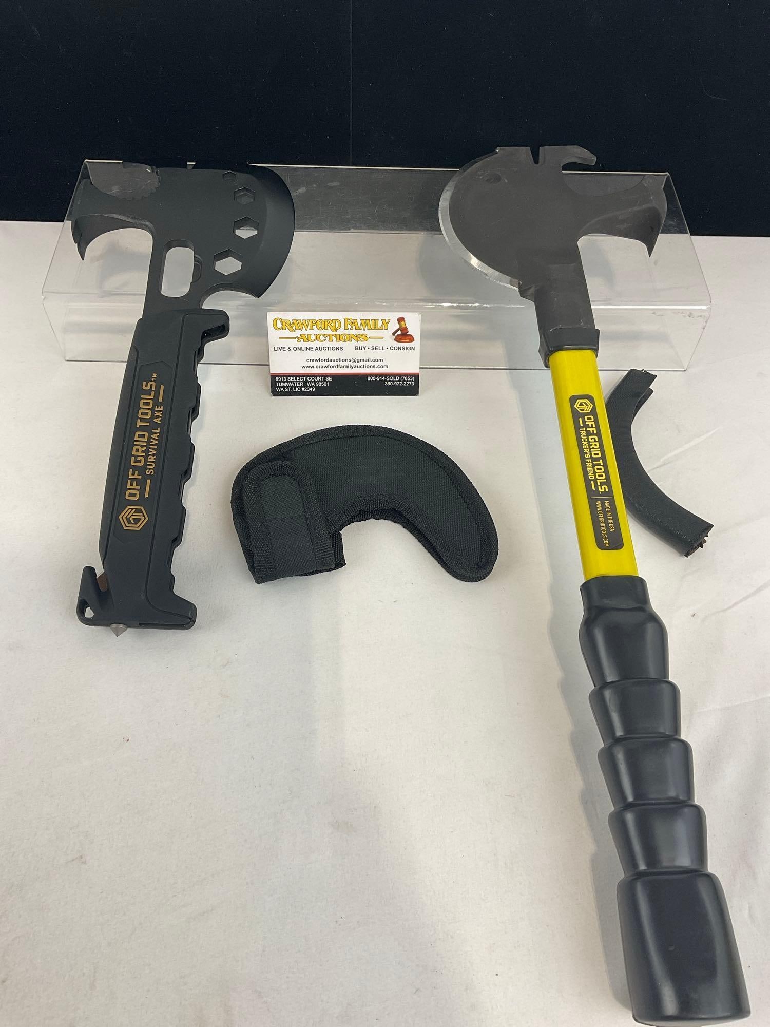 2 Off Grid Tools Survival Hatchet & Axe, many tool kinds, incl. Saw, Hammer Face, Pry Bar & more (1 of 5)