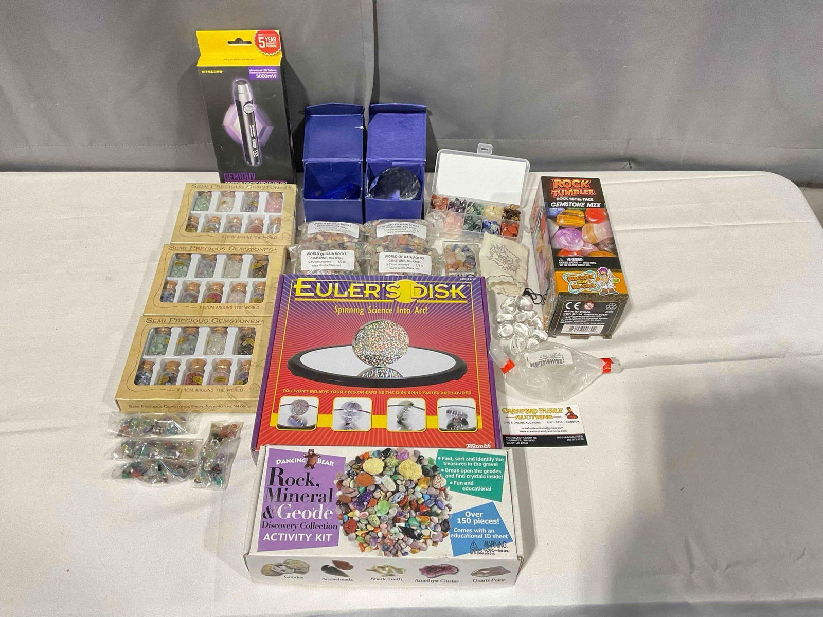 21 pcs Gem, Mineral & Science Assortment, Rock Tumbler Refill, Gemstone Chips and More! (1 of 7)