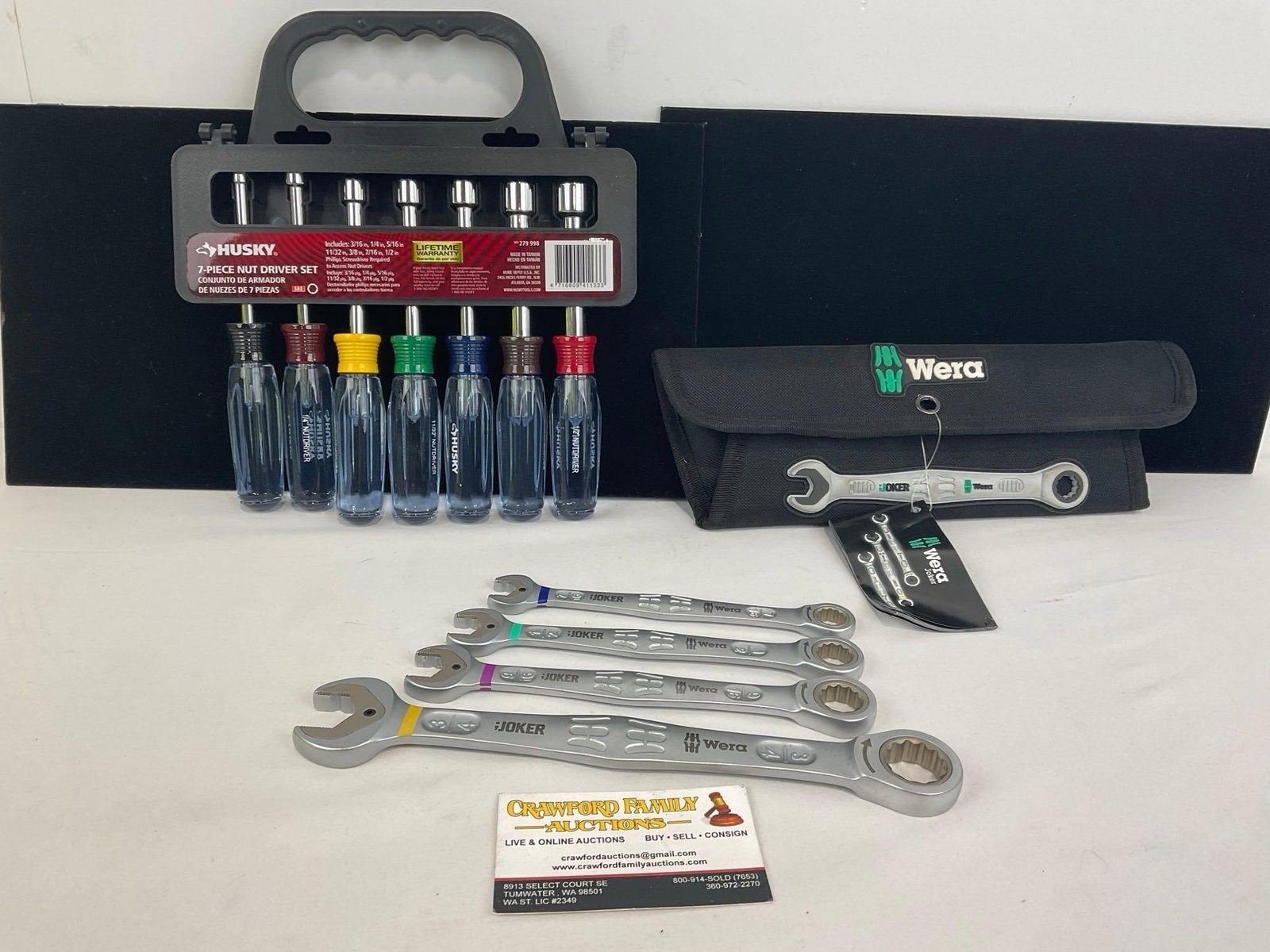 Wera Joker Wrenches Set of 4 & Husky 7 piece Nut Driver Set, like new (1 of 4)