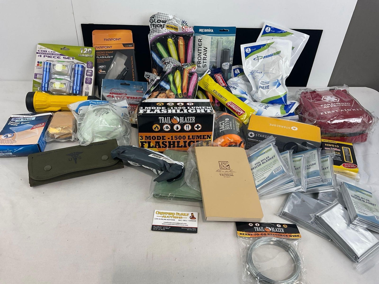 Survival Kit Assortment, Instant Cold Packs, Snap Lights, Masks, Journal, Monocular Telescope & m... (1 of 6)