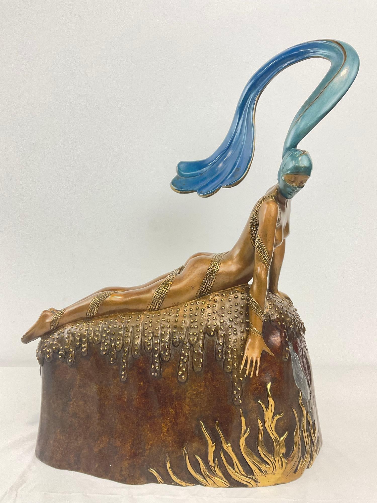 ERTE Bronze Sculpture - French Rooster LTD Ed. 303/375 1987 Chalk & Vermillion & Seven Arts w/COA (1 of 12)