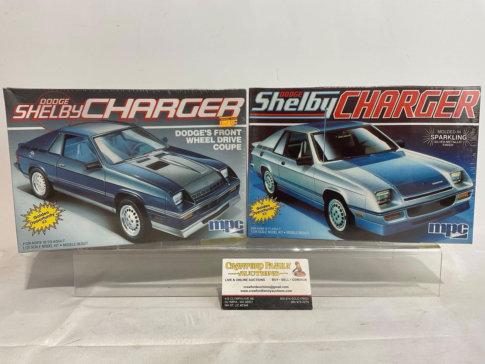 Pair of Sealed Model Kits, 1:25 Scale, MPC Pair of Dodge Shelby Chargers (1 of 5)