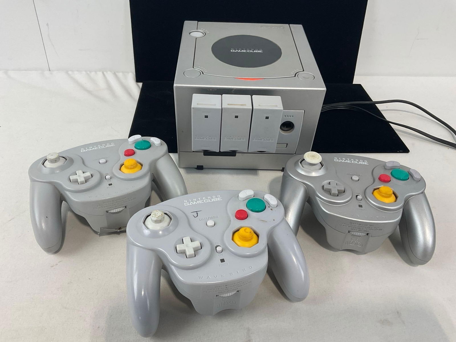 Nintendo Gamecube DOL-101 w/ Three Wavebid Controllers w/ Wireless Adapters (1 of 6)