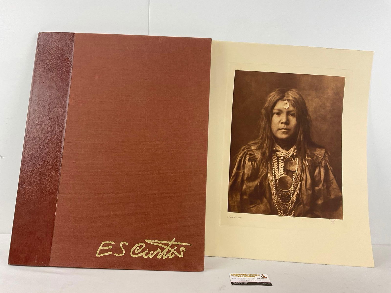 Signed & #d 1494/1500 Lithograph w/Portfolio Cover, Apache Nalin by E.S. Curtis 1903 24x19 inches (1 of 6)