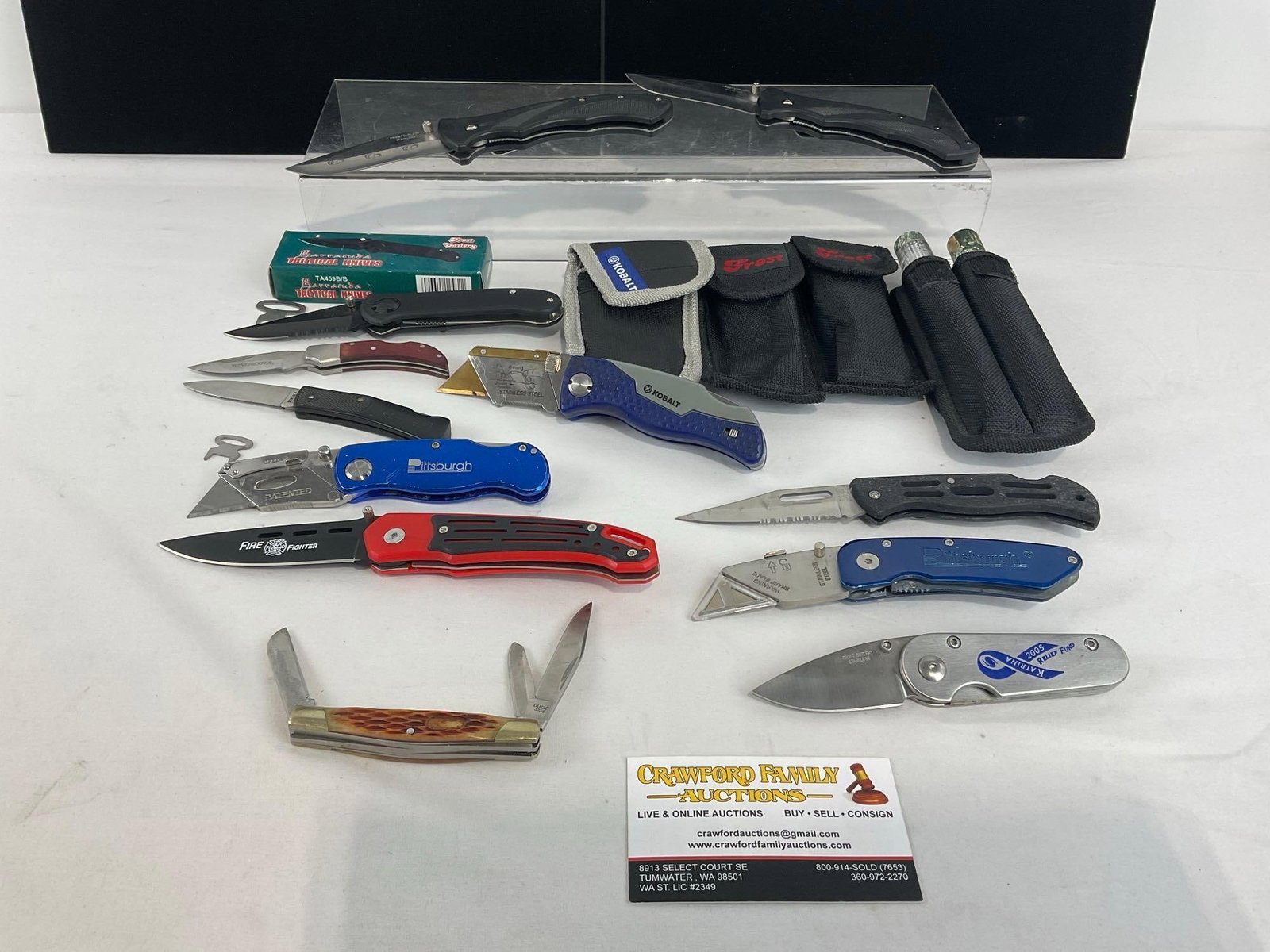 Variety of 12 Knives, Frost Cutlery, Kobalt & Pittsburgh Utility, Small Winchester & Schrade Knives (1 of 7)
