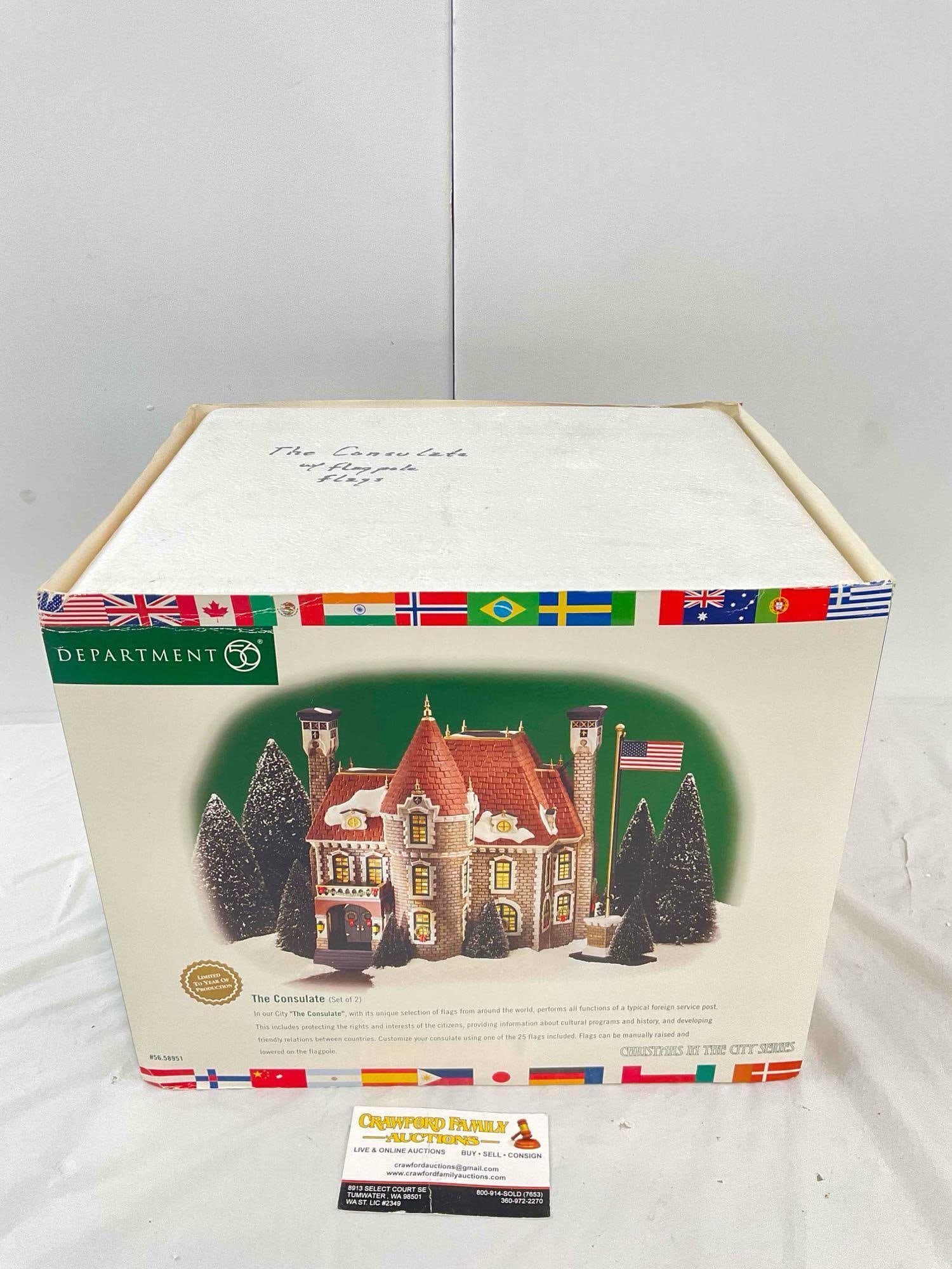 LNIB Department 56 Snow Village The Consulate Ceramic House. Excellent Condition. See pics. (1 of 5)