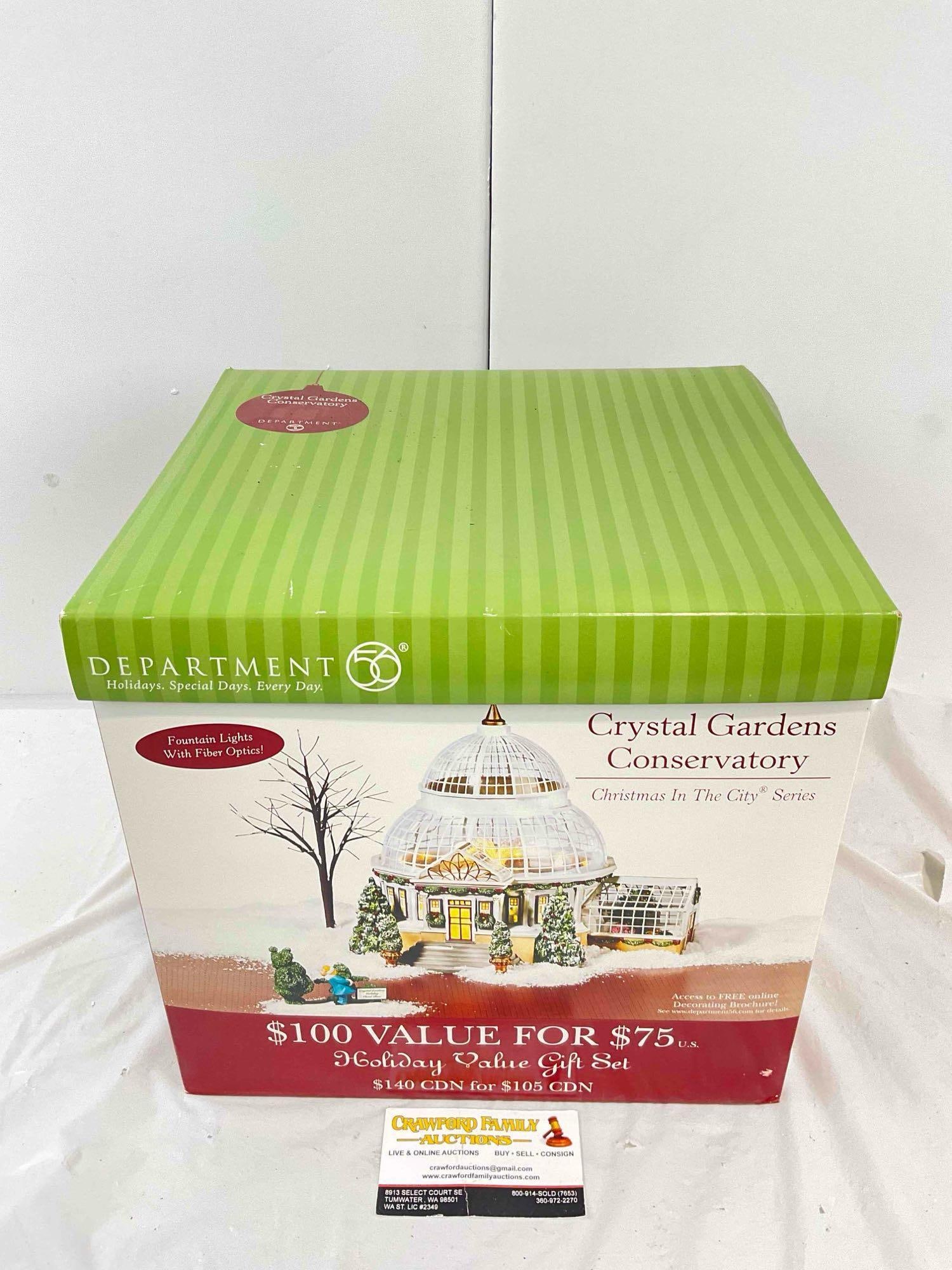 LNIB Department 56 Crystal Gardens Conservatory Ceramic House. Excellent Condition. See pics. (1 of 5)