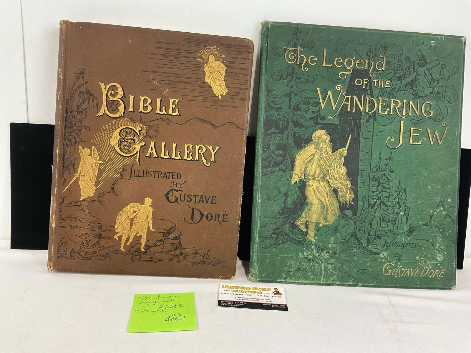 Pair of Books illustrated by Gustave Dore, Bible Gallery & The Legend of the Wandering Jew, 15x13... (1 of 8)