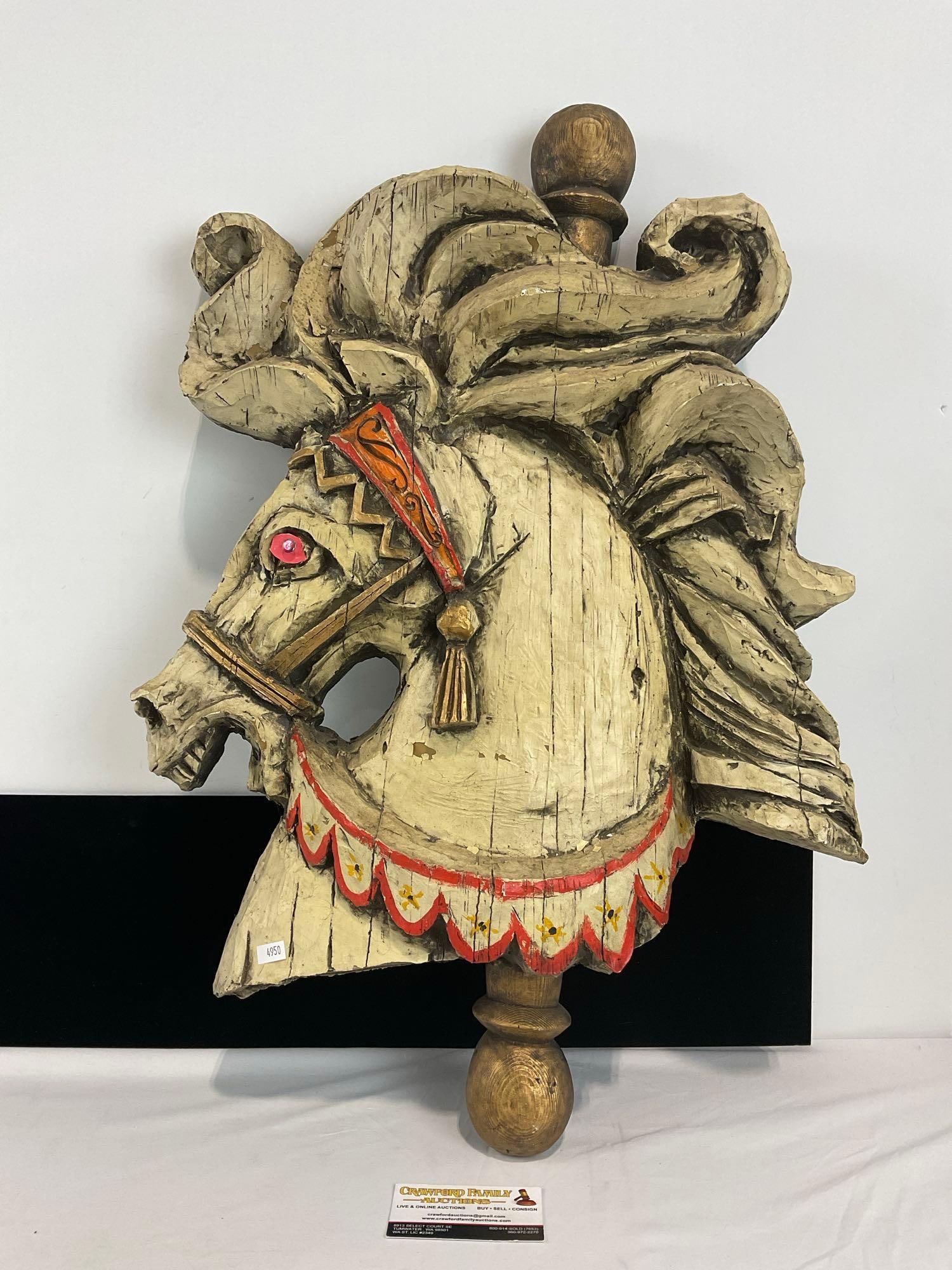 Carousel Horse Wall Hanging by Vanguard Studios 1968, 29h x 21w inches (1 of 6)