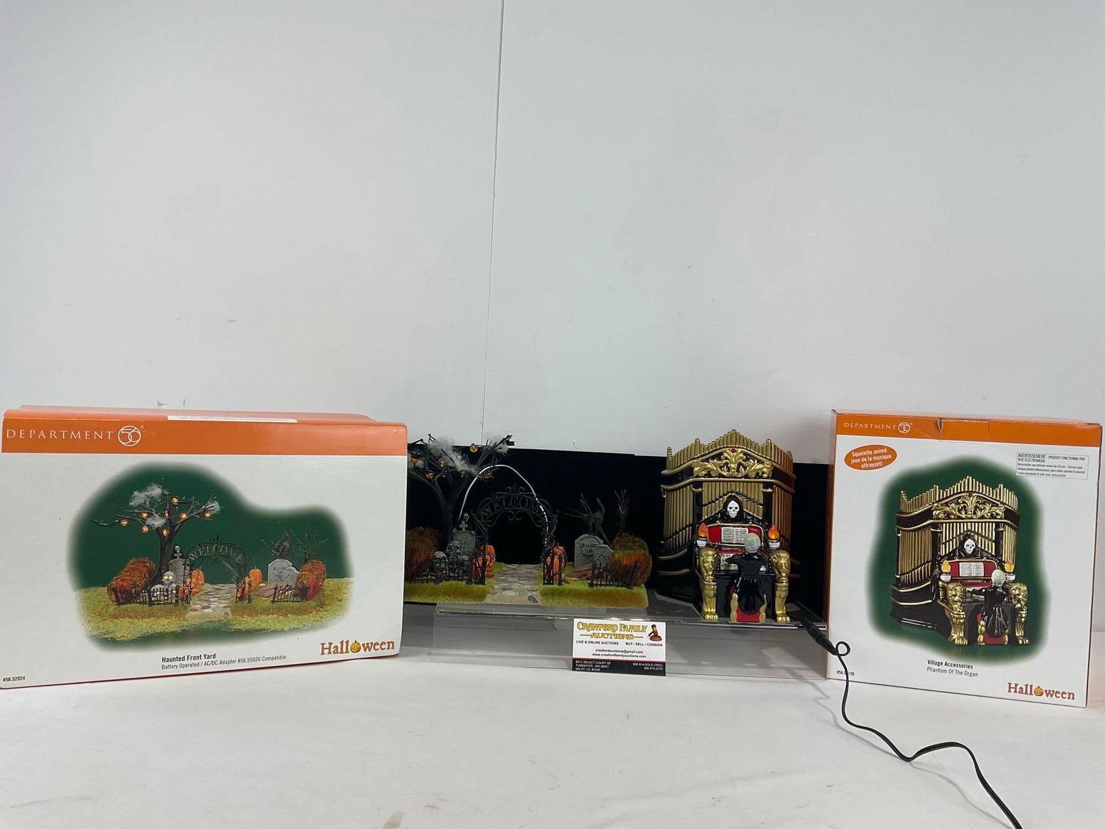 Department 56 Model Figures in box, Haunted Front Yard & Phantom of the Organ (1 of 5)