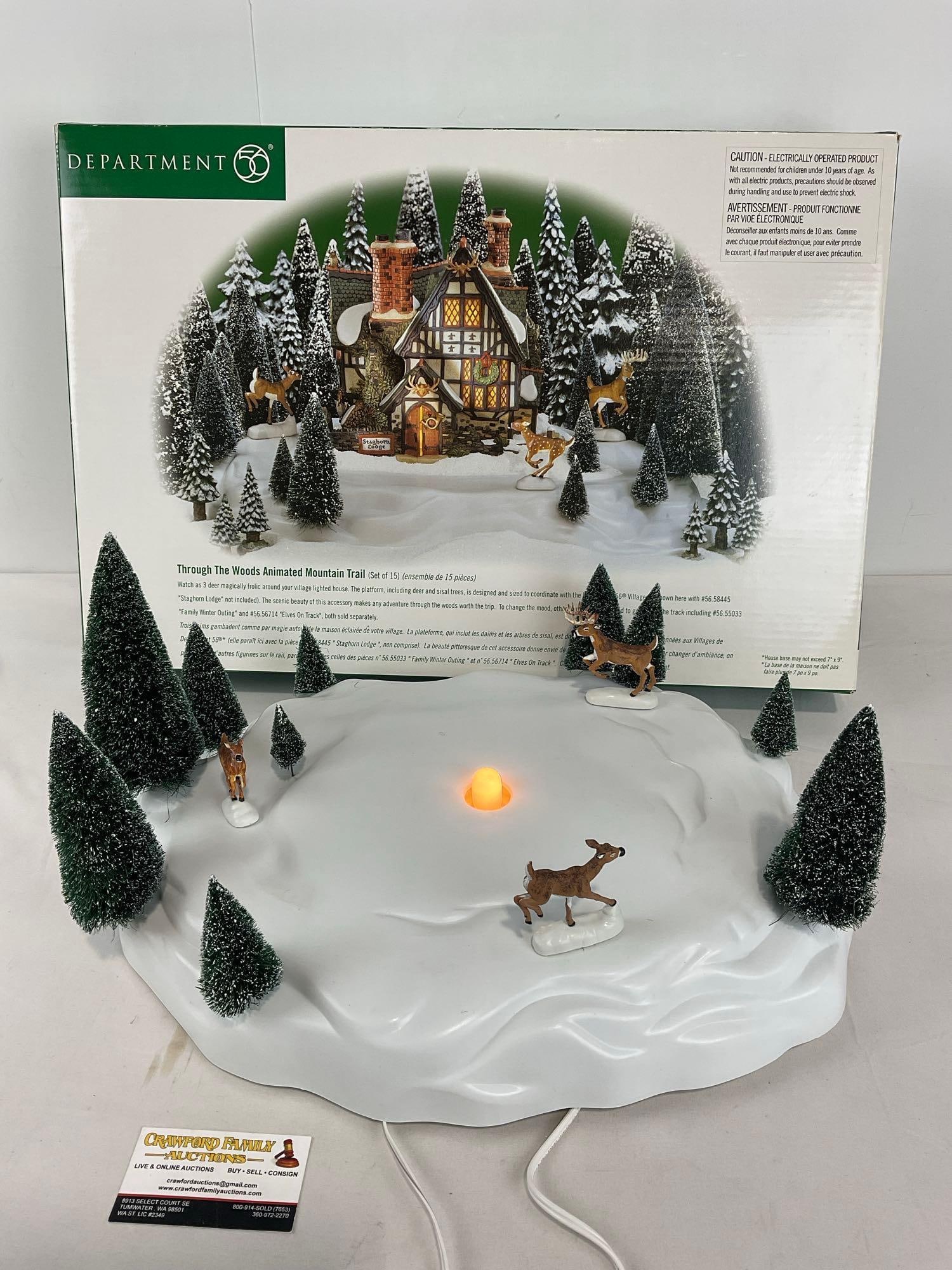 Department 56 Model Building in box, Through The Woods Animated Mountain Trail, tested & working (1 of 3)