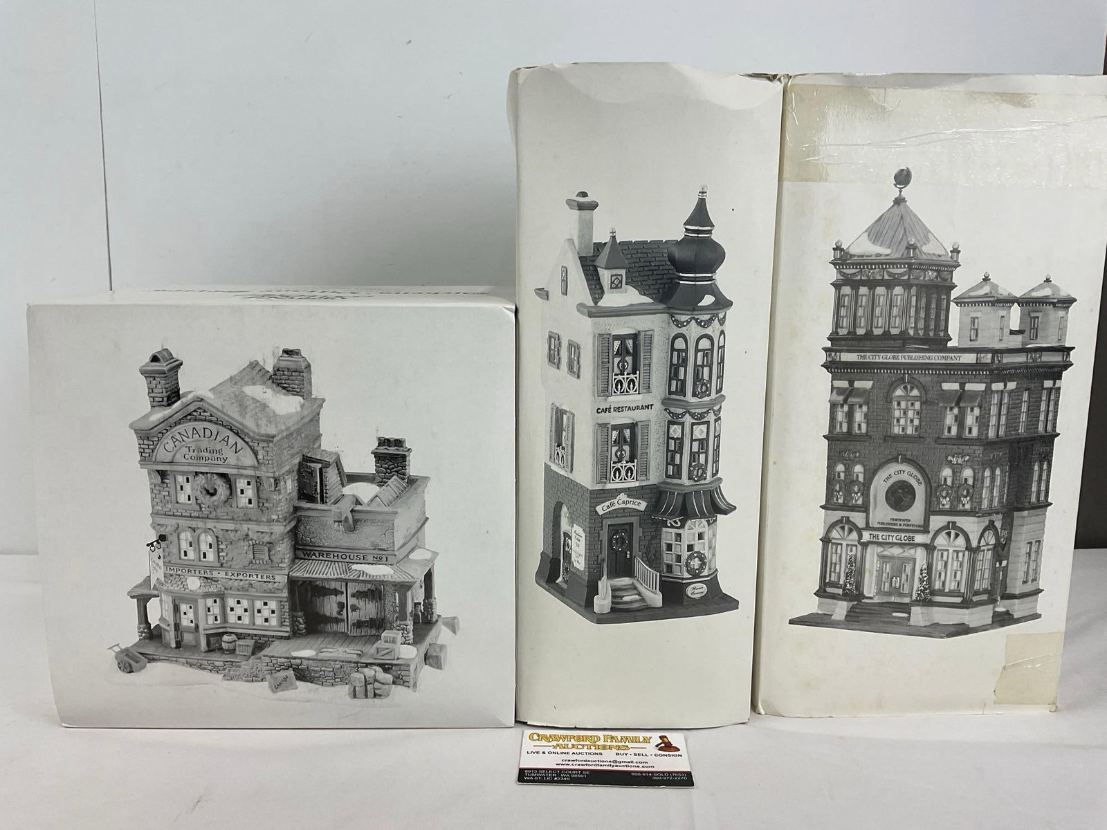 Department 56 Heritage Village Collection, The City Globe, Cafe Caprice French Restaurant & Canad...: Trading Co. Appears to be in good shape. The piece measures approx 16h x 15w x 14d inches. See pics. E-4690