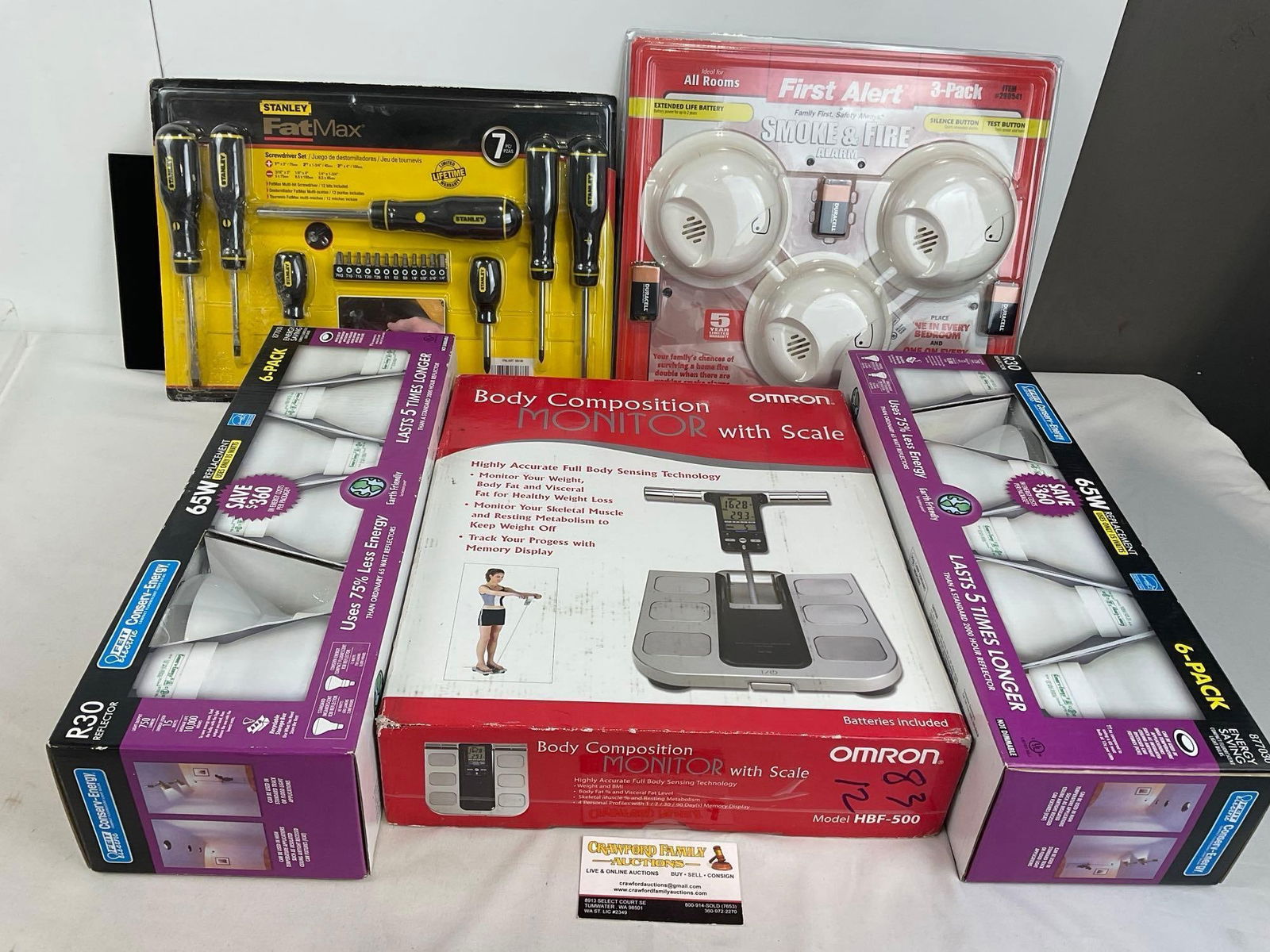 Stanley Fatmax Screwdriver Set, OMRON Body Scale, First Alert Smoke Alarms, 2x 6pk Feit 65w bulbs (1 of 4)