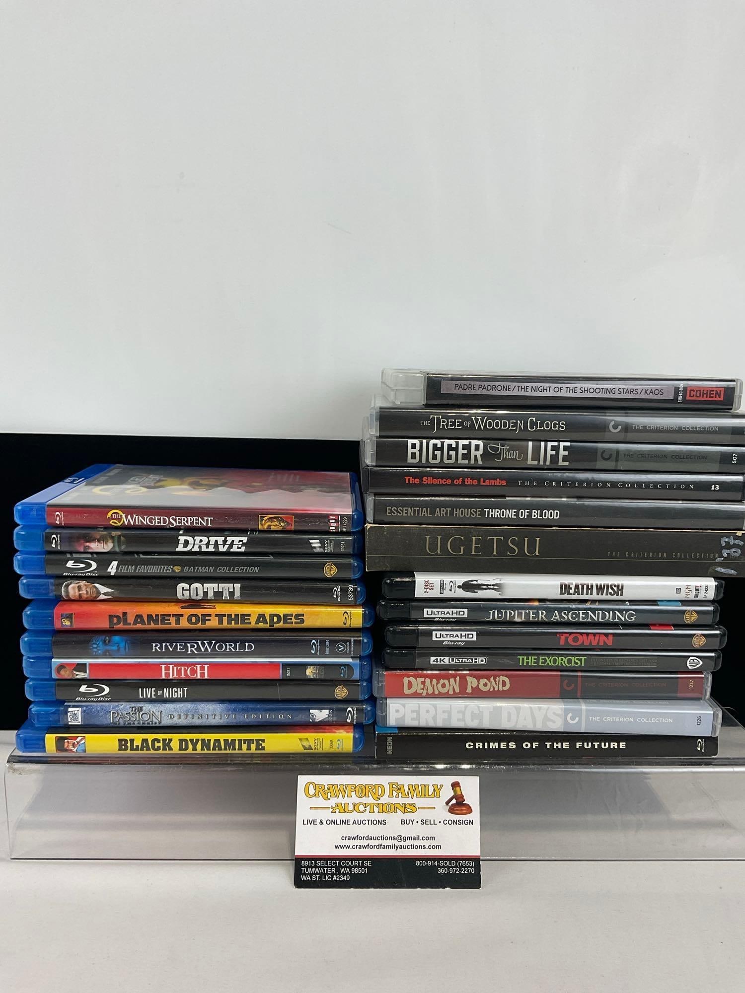Collection of 25 Blu-Rays, Ultra HD Movies & Criterion on disc, Drive, Hitch, Live by Night & more, (1 of 6)