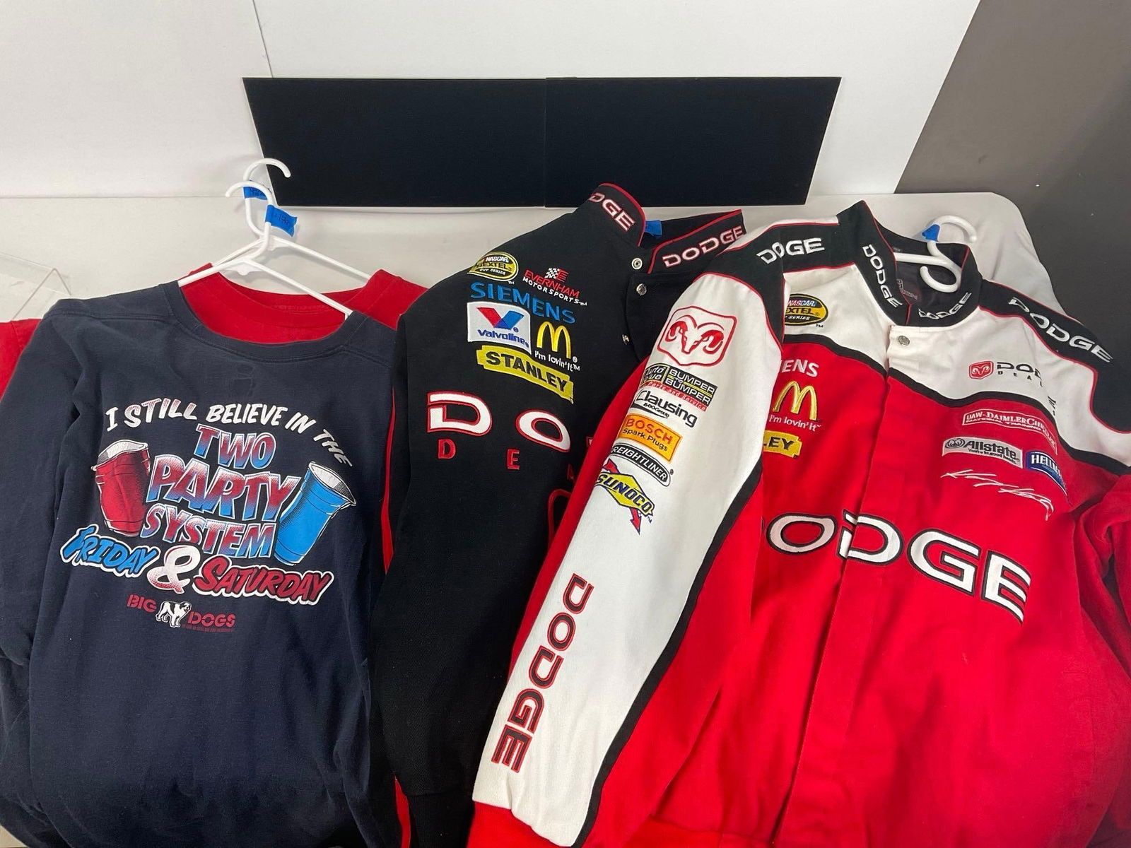 Pair of JH Design 4XL Dodge Racing Jackets & Pair of Big Dogs Shirts, 4XL, Proud to be a Canadian & (1 of 7)