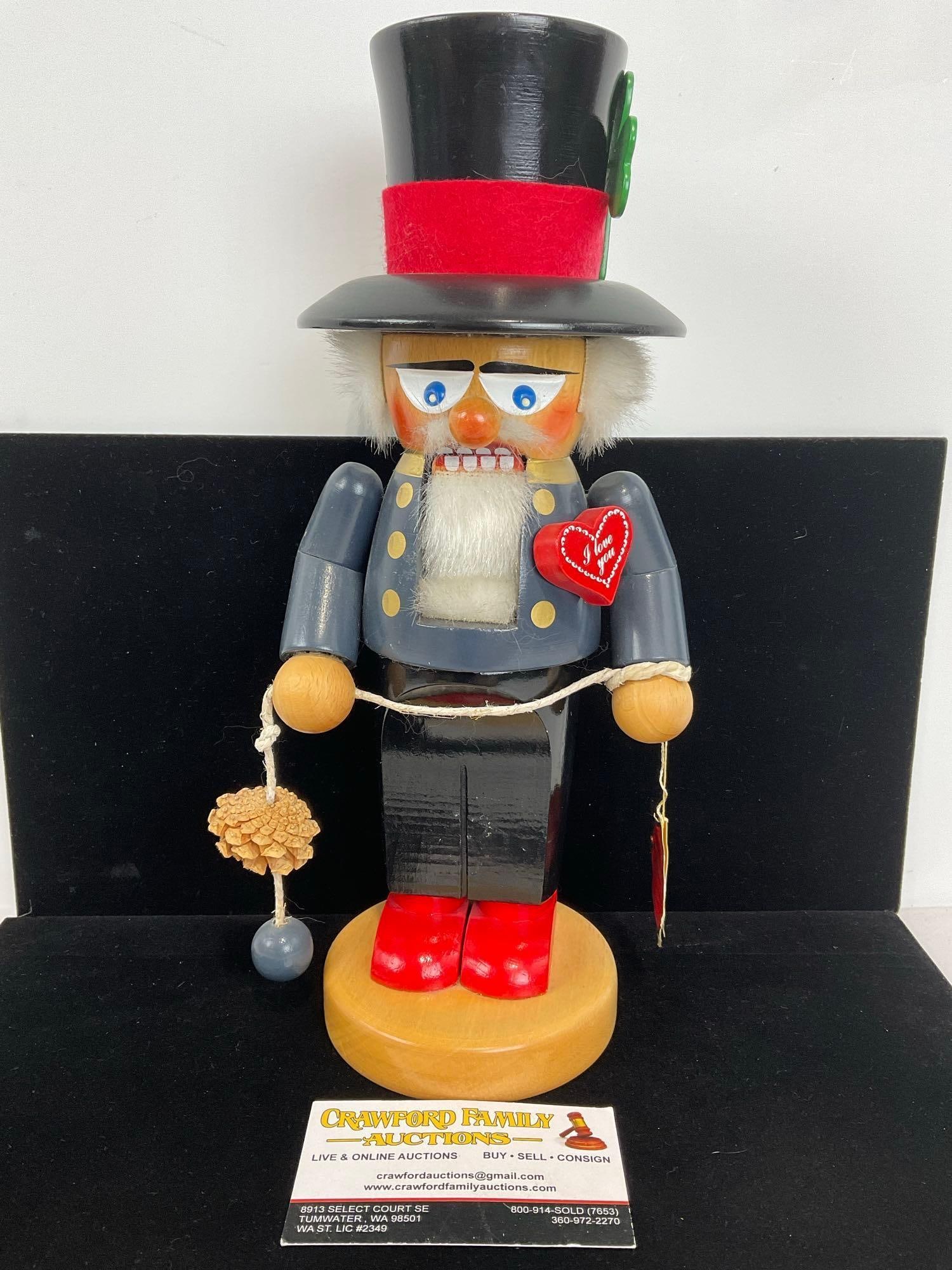 Original Steinbach Volkskunst Germany Nutcracker, Handmade Wooden 12 inches, Chimney Sweep Figure (1 of 4)