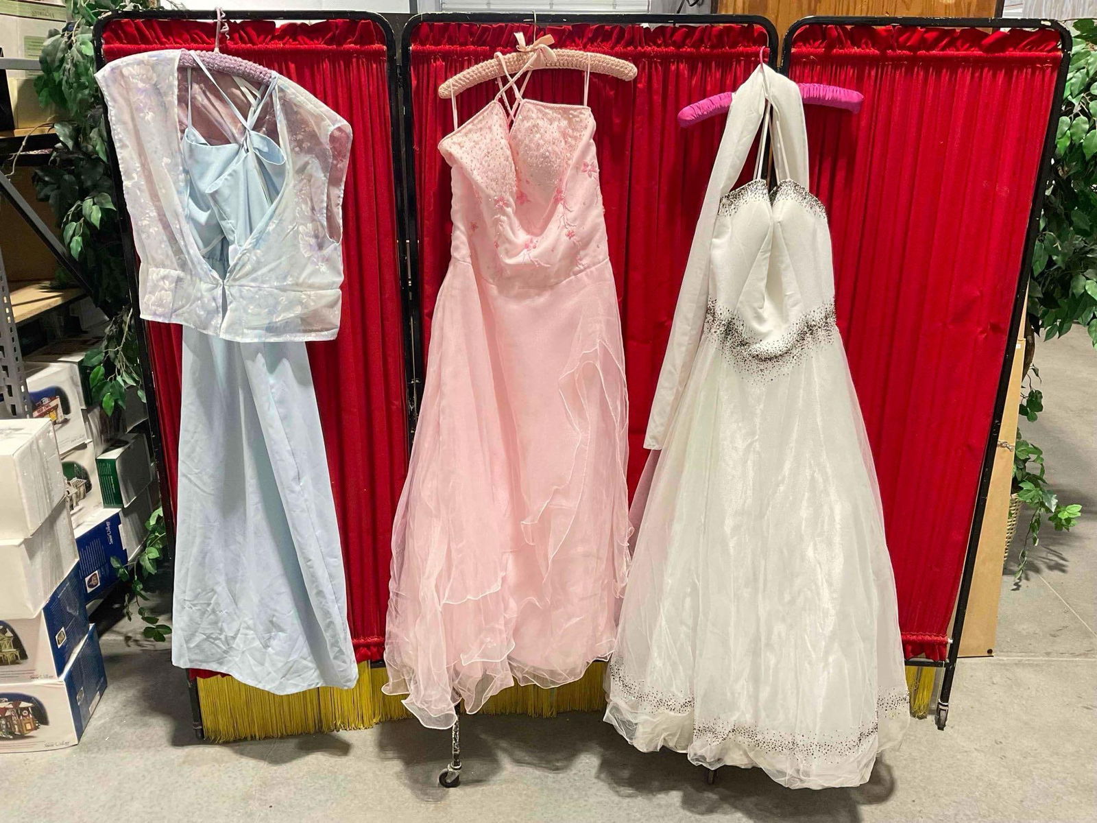 3 pcs Ladies Formal Dresses, incl. White & Black Beaded Lenovia Dress Size XXL. See pics. (1 of 8)