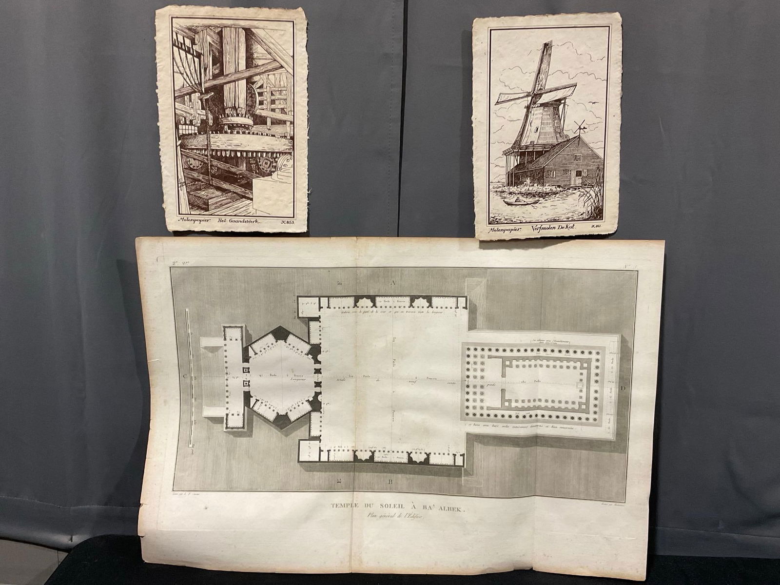 2 Dutch Prints by J. Kaat Zaandijk & Layout for Roman Ruins for the Temple Du Soleil A Baalbek (1 of 6)