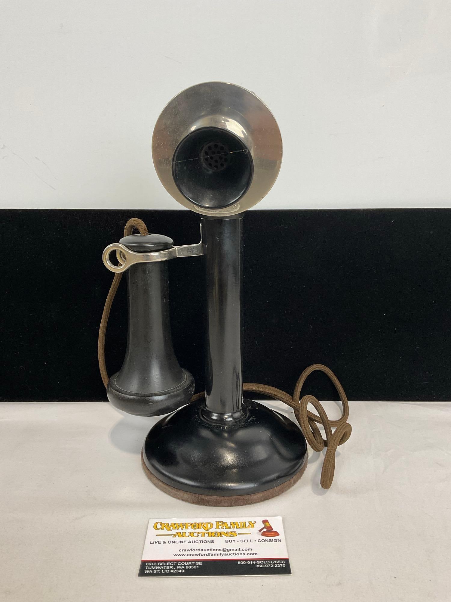 Antique Western Electric Candlestick Telephone, 12h x 7w x 6d inches (1 of 5)