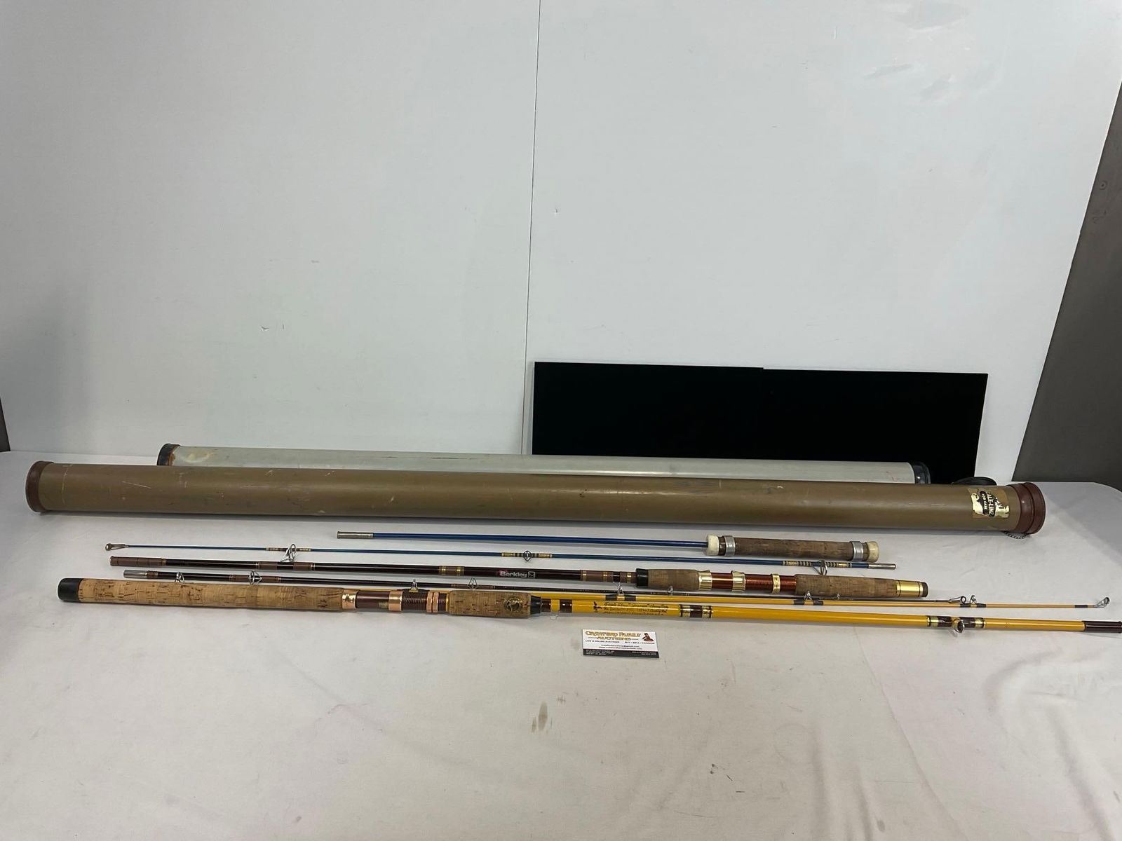 Three Fishing Poles, Eagle Claw Granger Heavy Duty, Berkley Tubular Glass & Blue Fiberglass (1 of 5)