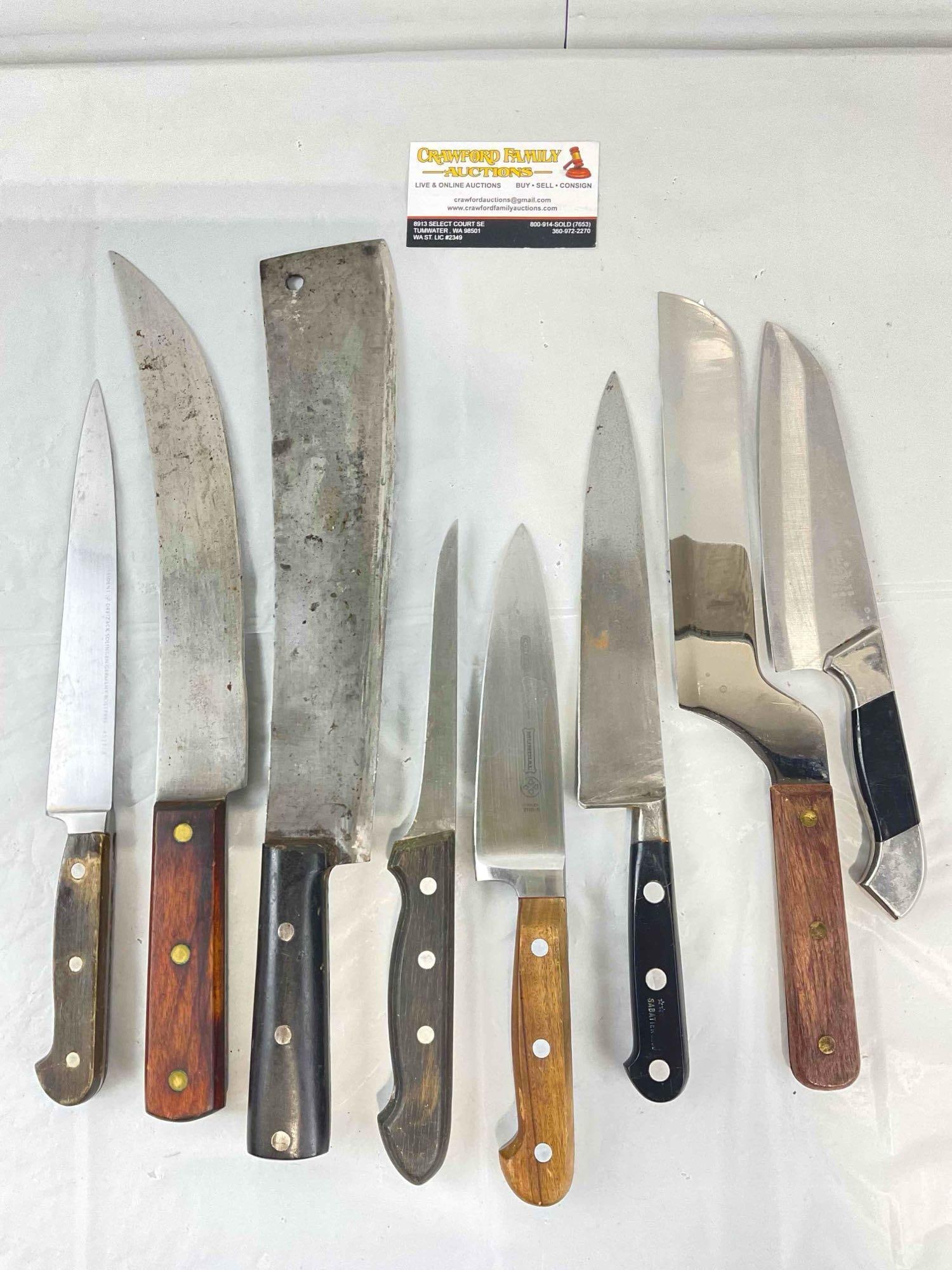 8 pcs Chef's Kitchen Knives, inc. Mundial, J. A. Henckels, Feiquiu, Trident & More! See pics. (1 of 7)