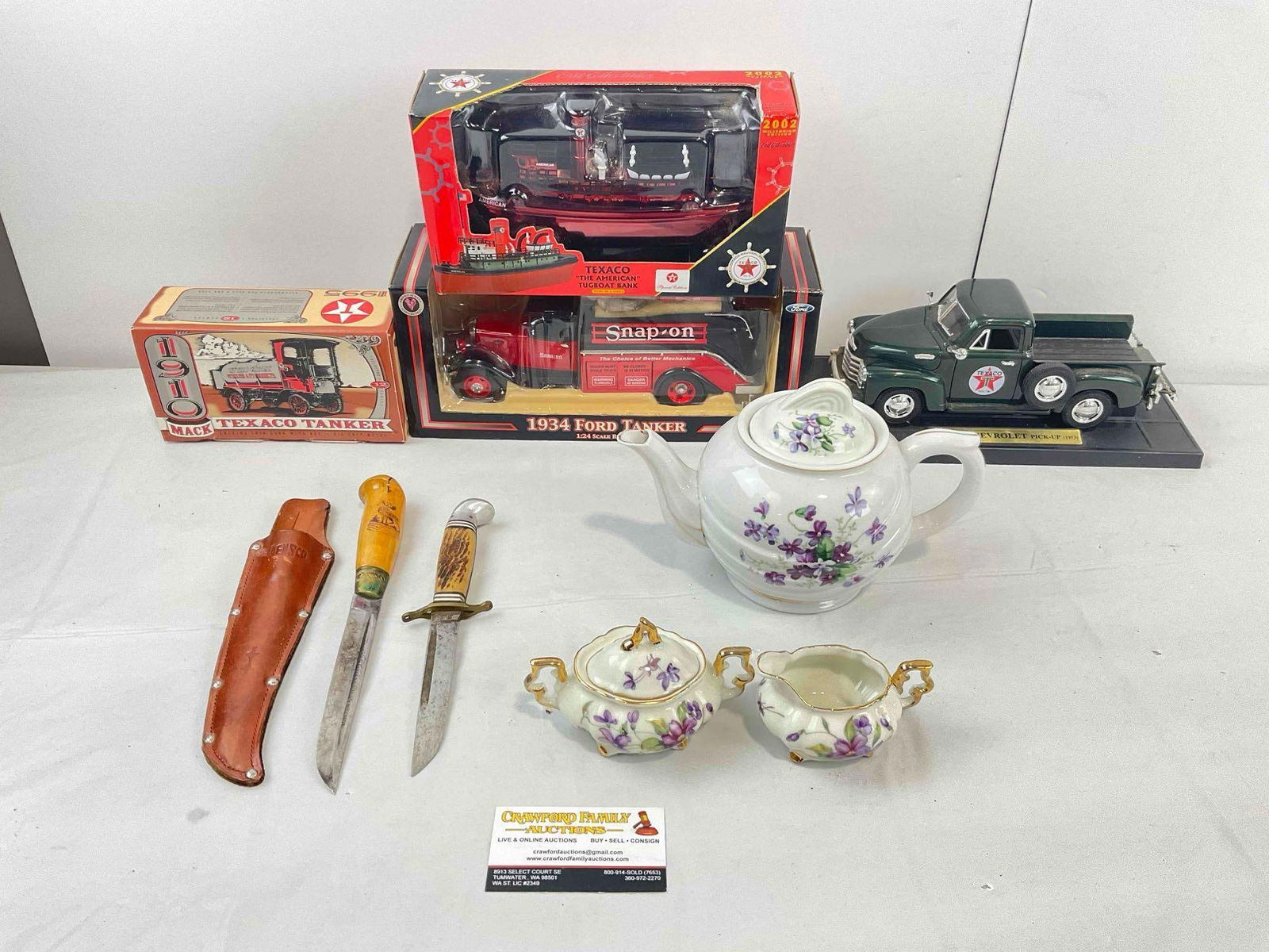 9 pcs Collectibles Assortment, incl. Vintage ERTL Collectibles & Western Hunting Knife. See pics. (1 of 9)