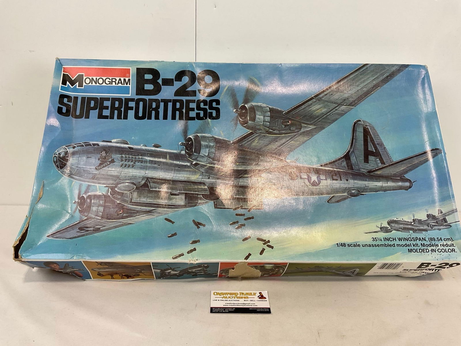 Vintage Monogram B-29 Superfortress Model Kit, 1/48 Scale, w/ box (1 of 6)