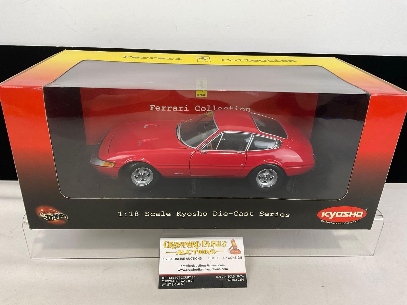 Kyosho Hot Wheels Ferrari 365GTB/4 Daytona 69 1:18 Scale Die Cast Collectible Car in Box & Packag... (1 of 7)