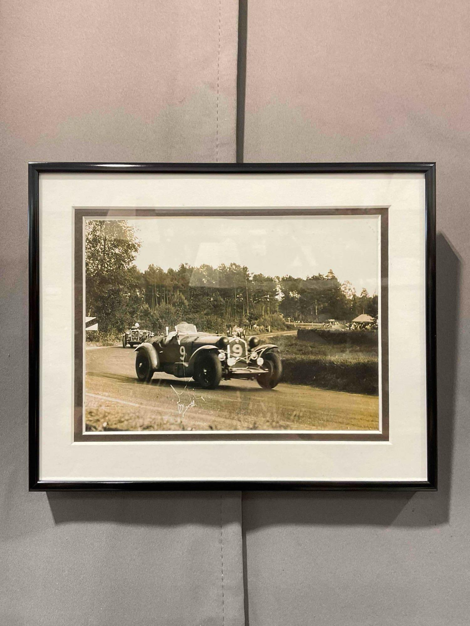 Framed Photo Print of Chinetti/Etancelin Driving Alfa Romeo, Winner of LeMaus 1934. See pics. (1 of 4)