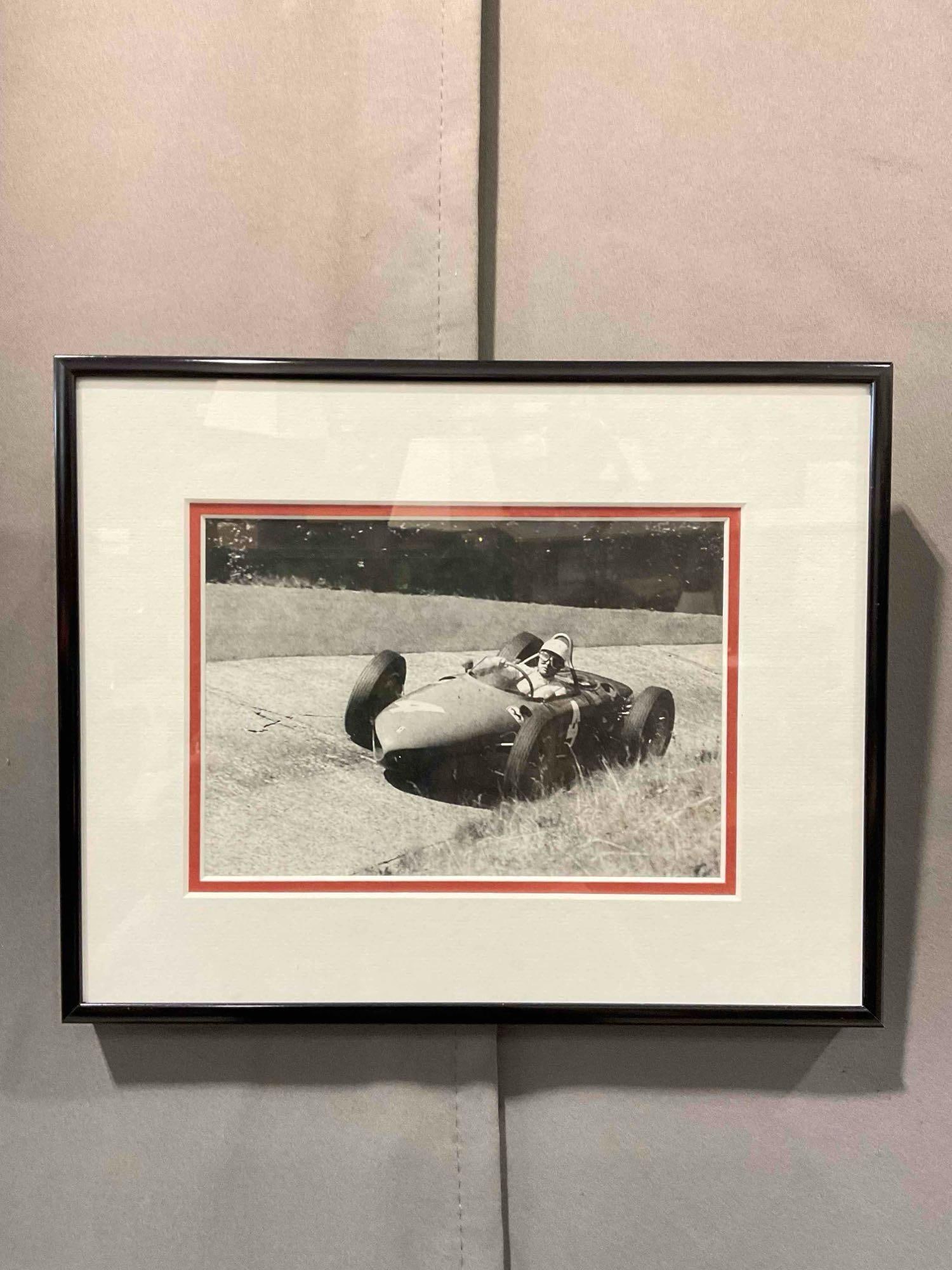 Framed Photo Print of Phil Hill Driving Ferrari Sharknose 156 F1 at 1961 Grand Prix. See pics. (1 of 4)