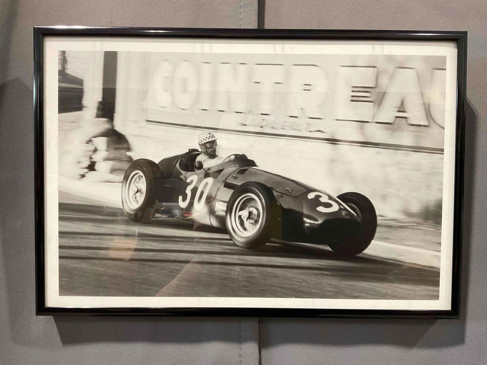 Framed Photo Print of Behra Driving Maserati 250 F at 1956 Monaco Grand Prix. See pics. (1 of 5)