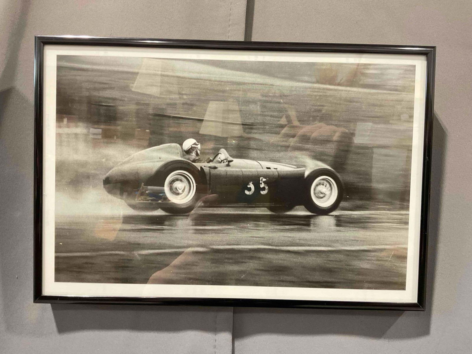 Framed Photo Print of Castellotti Driving Lancia D50 at Belgium Grand Prix, 1955. See pics. (1 of 4)