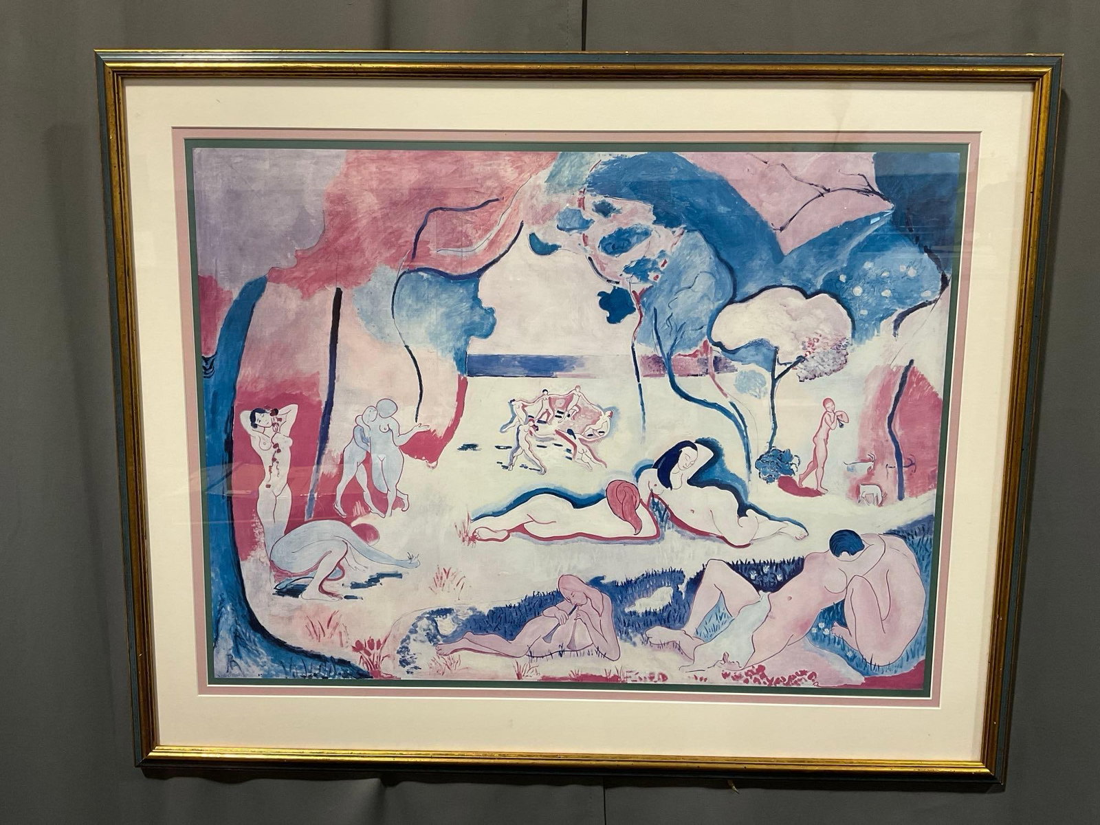 Framed Art Print of Bonheur de Vivre (Joy of Life) by Henri Matisse, 30h x 37w x 3d inches (1 of 6)