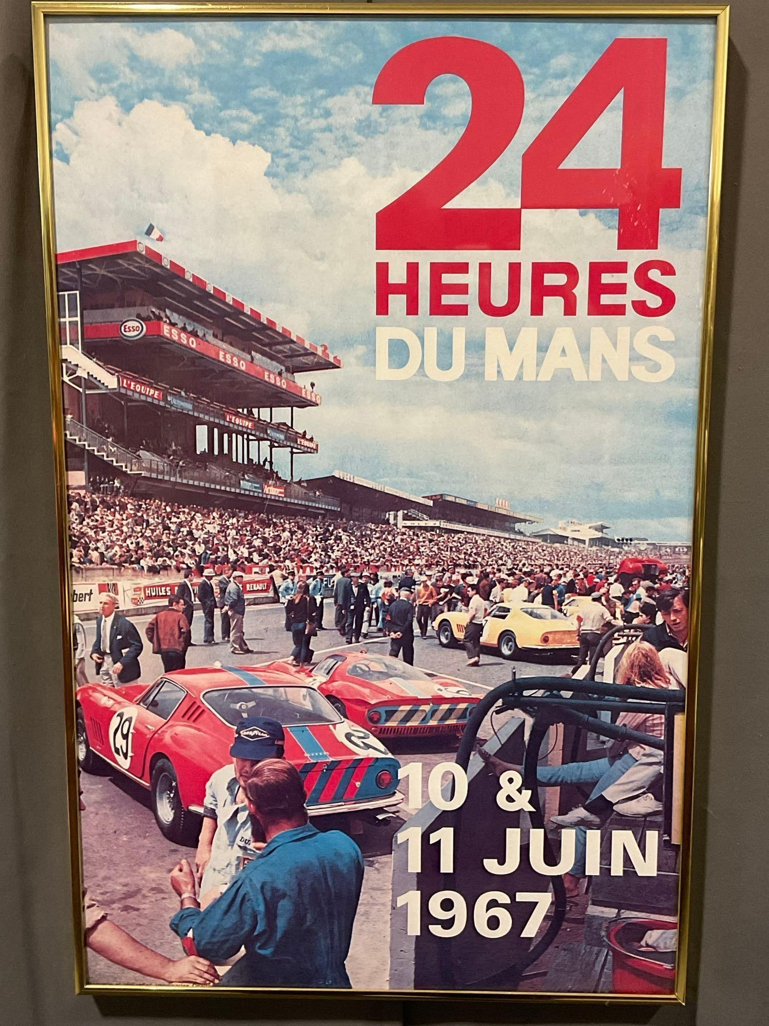 Framed Poster 1967 24 Hours of Le Mans Formula 1 Race, 24h x 16w x 3d inches (1 of 6)