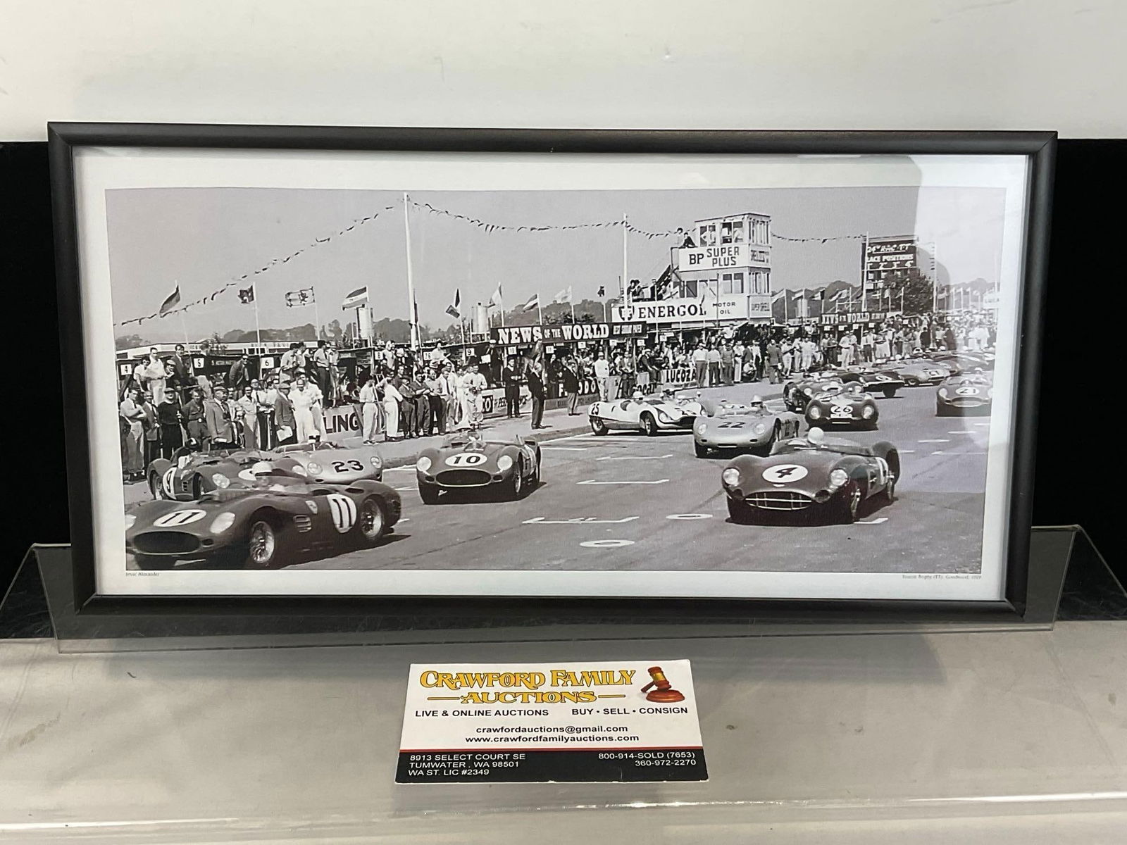 Framed Photo print by Jesse Alexander of 1959 RAC Tourist Trophy race at Goodwood Circuit, 7x13 i... (1 of 4)