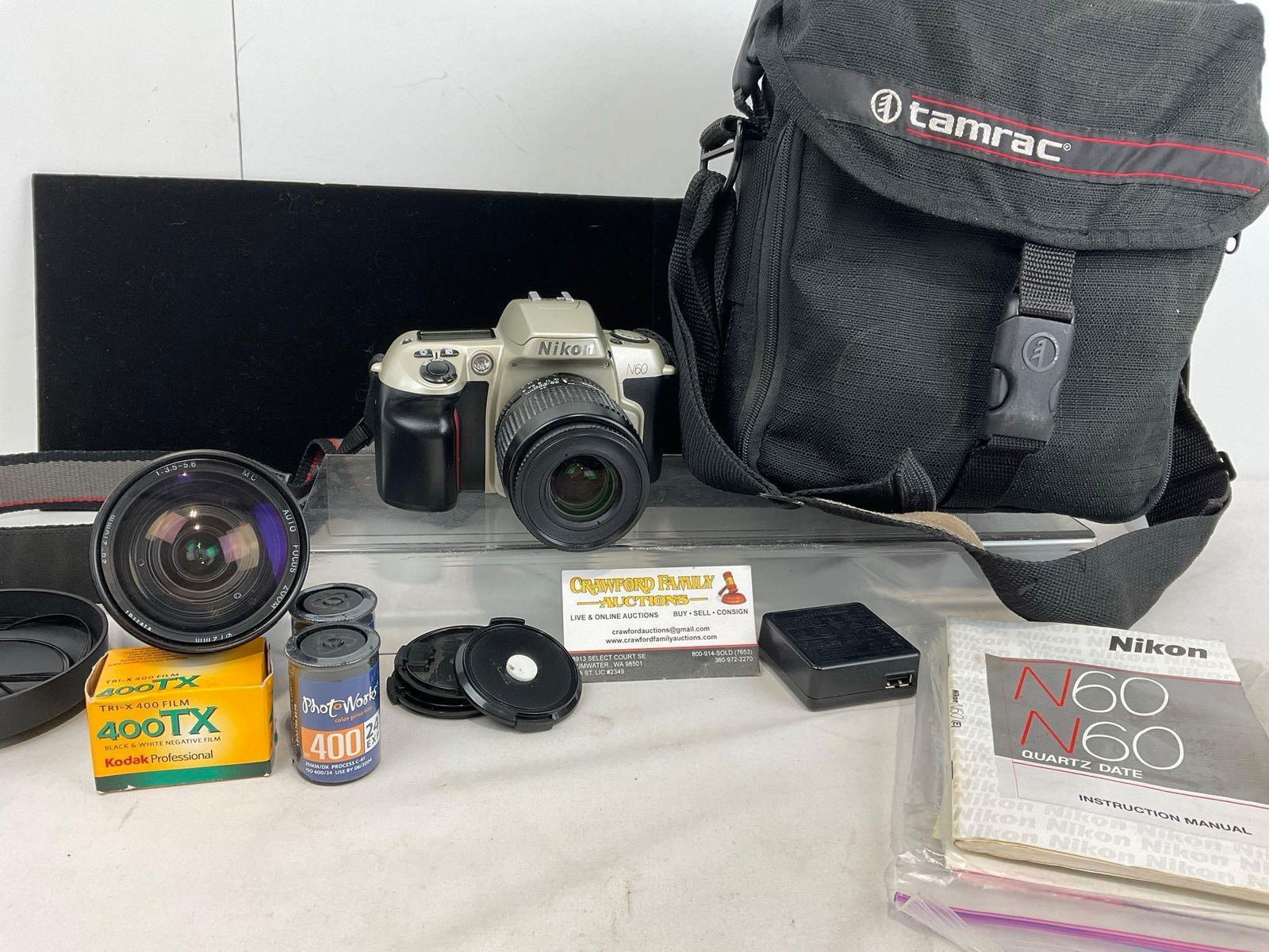 Nikon N60 Film Camera w/AF Nikkor 35-80mm F:1.4-5.6d & Vivitar MC AF Zoom 72mm 1:3.5-5.6 Lenses &... (1 of 7)