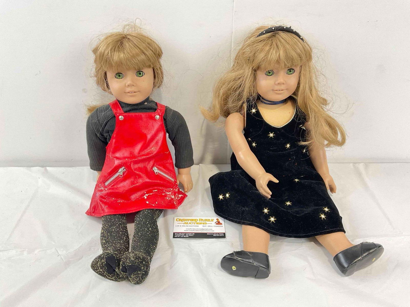 2 pcs Vintage Pleasant Company American Girl Dolls, Blonde w/ Green Eyes. Good Condition. (1 of 10)