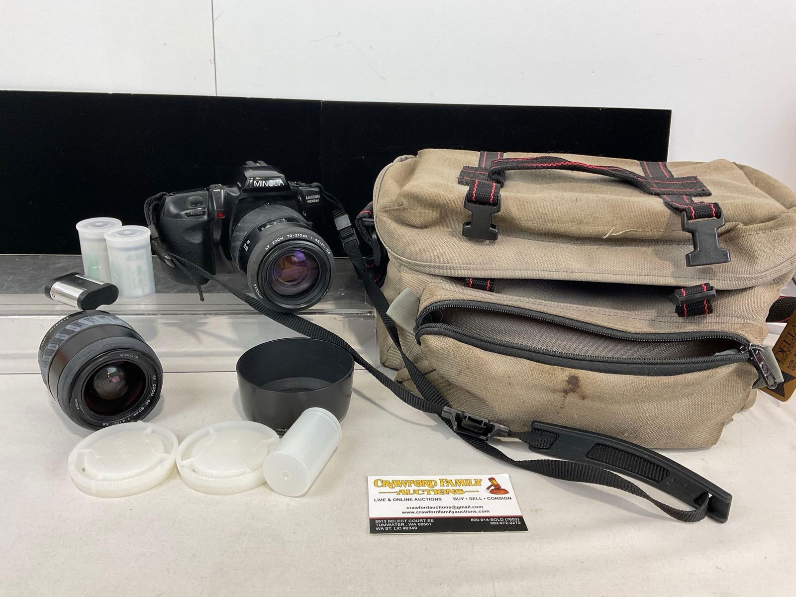Minolta Maxxum 400 si AF Zoom 70-210mm Lens & AF Zoom 28-80mm Lens, with case (1 of 3)