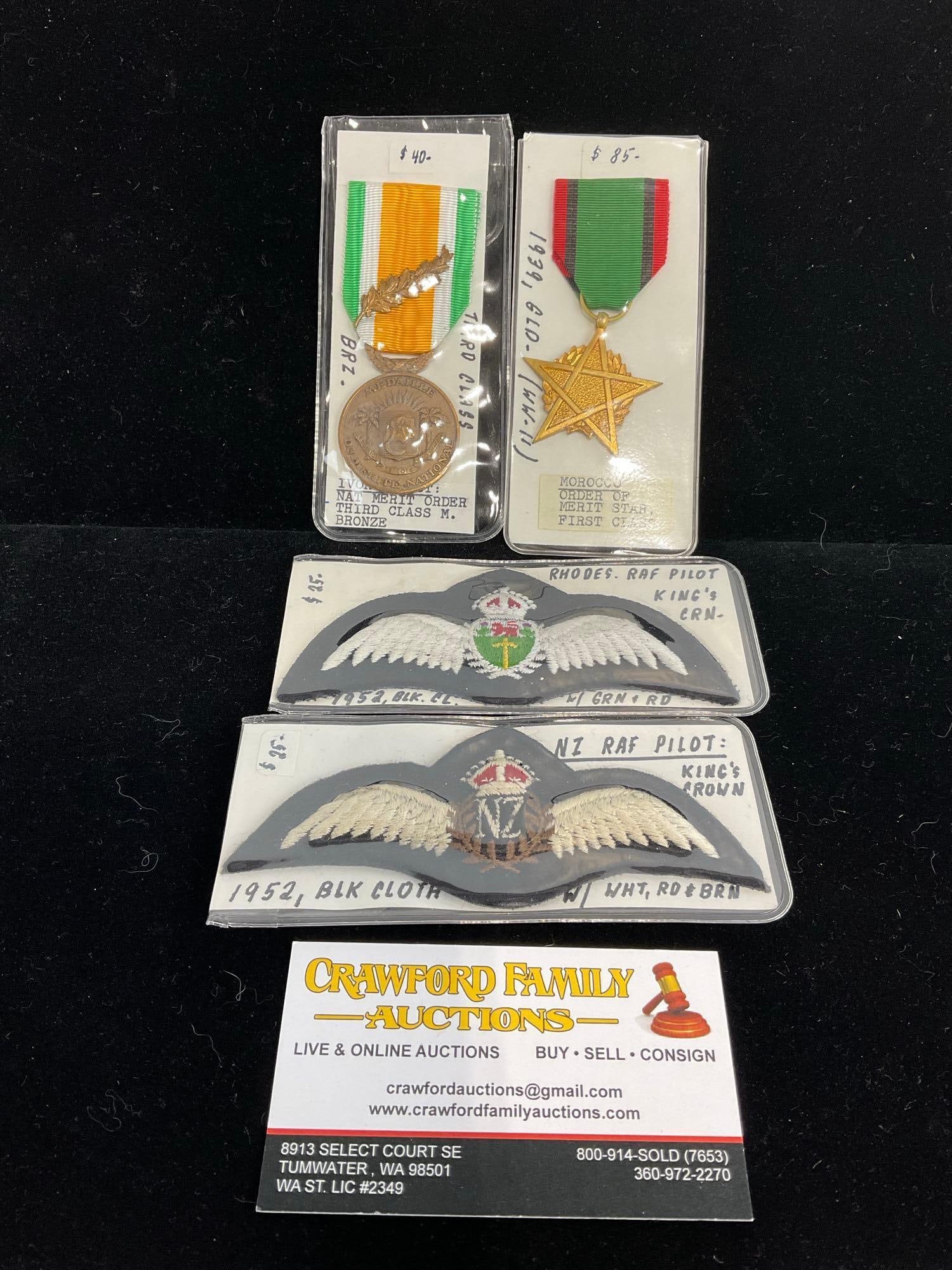 2 African Medals, Ivory Coast National Order of Merit 3rd Class & Morocco Order of Merit 1st Class (1 of 5)